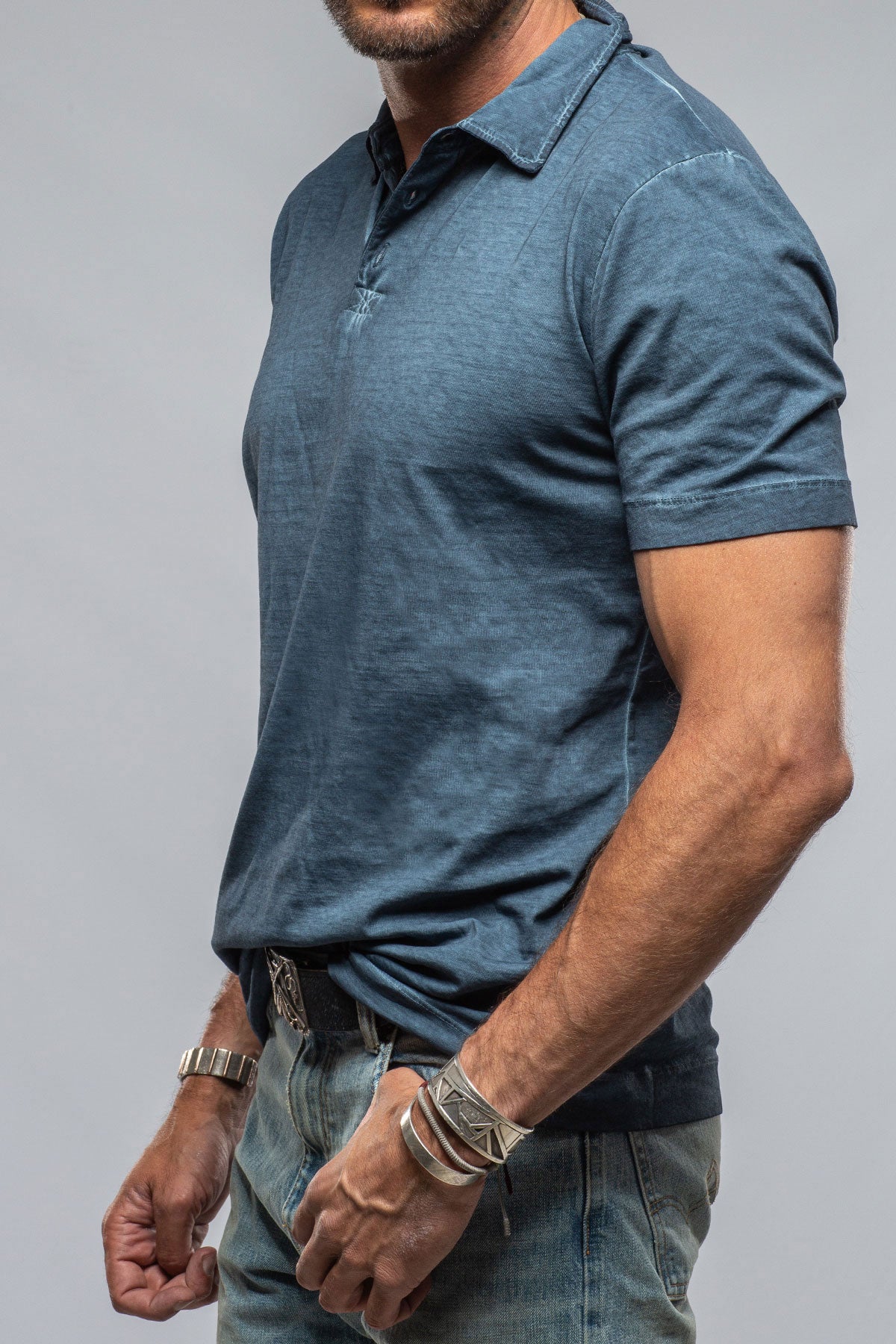 Soho Polo in Midnight Blue | Mens - Shirts - Polos | Gimo's Cotton