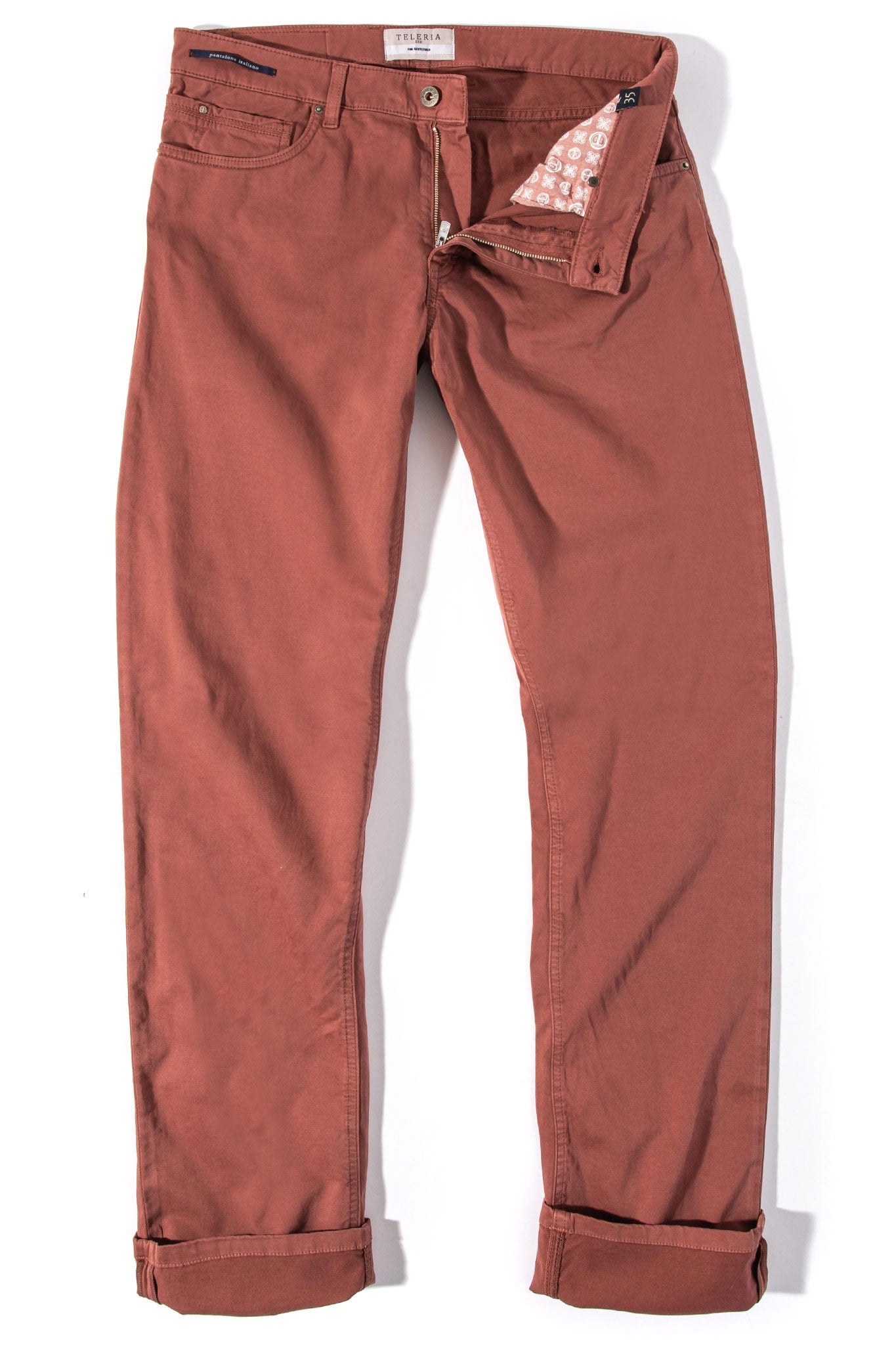 Gunnison Soft Touch In Arancio | Mens - Pants - 5 Pocket | Teleria Zed