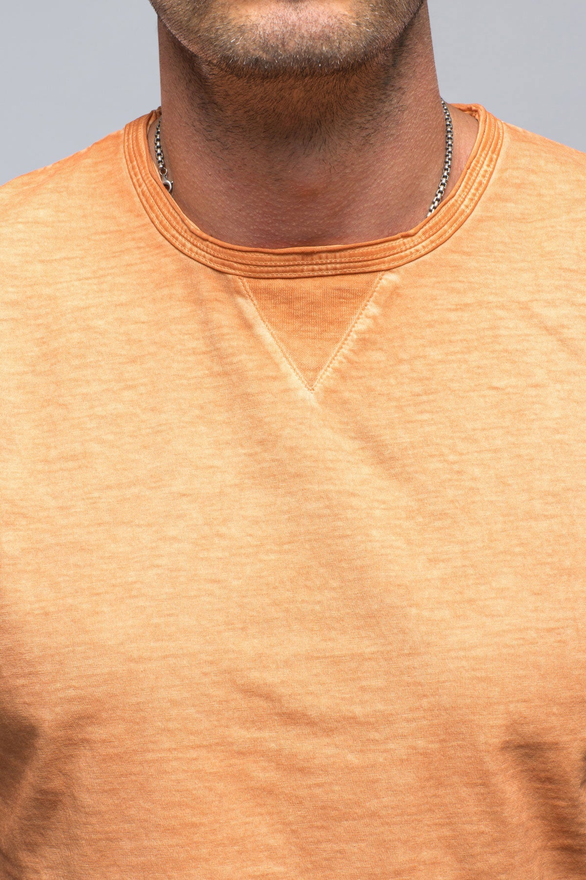 York Crew Neck in Orange | Mens - Shirts - T-Shirts | Gimo's Cotton