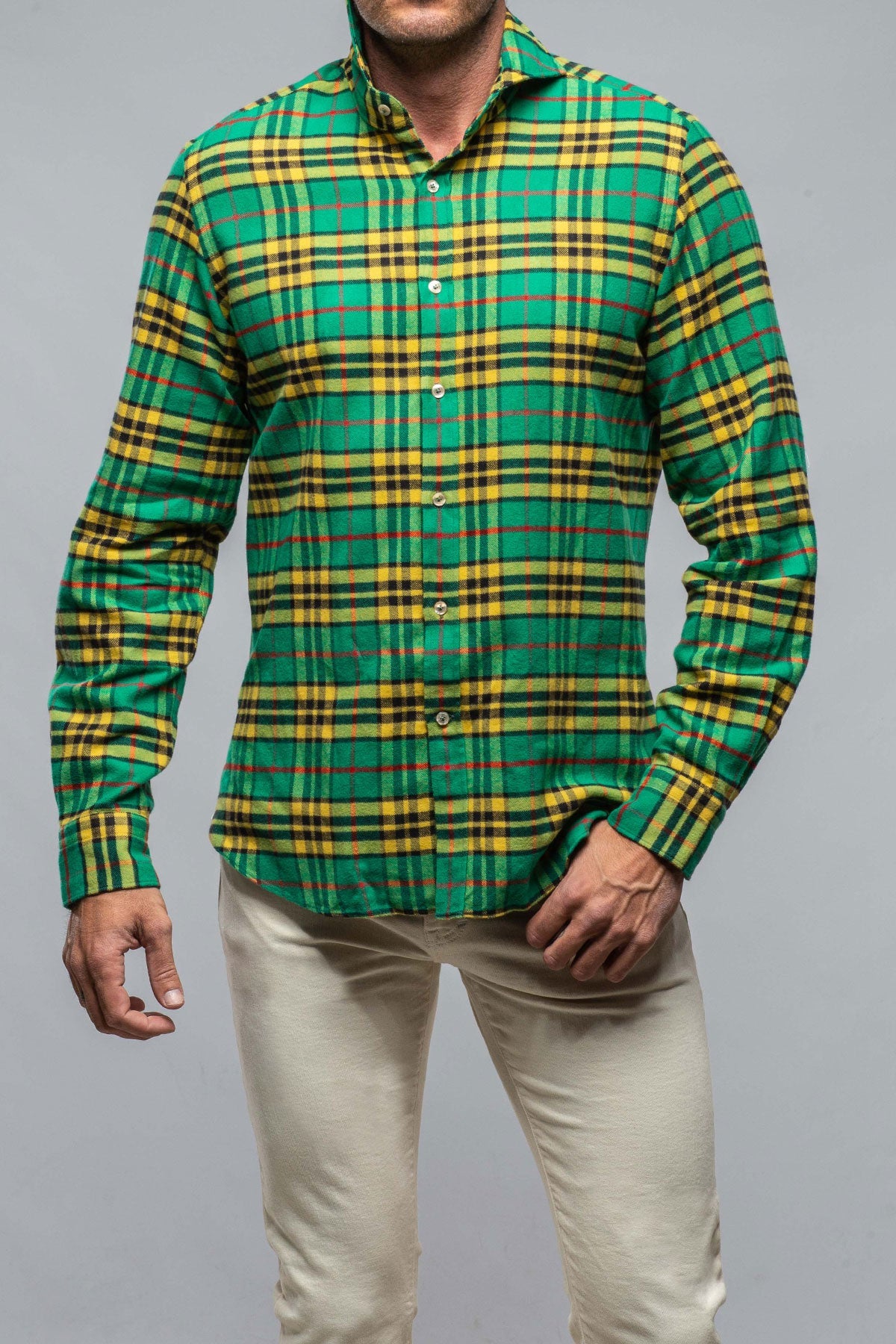 Camdon Shirt in Green | Mens - Shirts - Dress | Giannetto Portofino