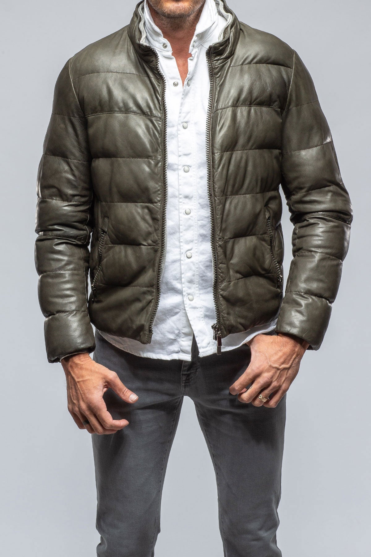 St. Anton Leather Puffer | Mens - Outerwear - Leather | Gimo's