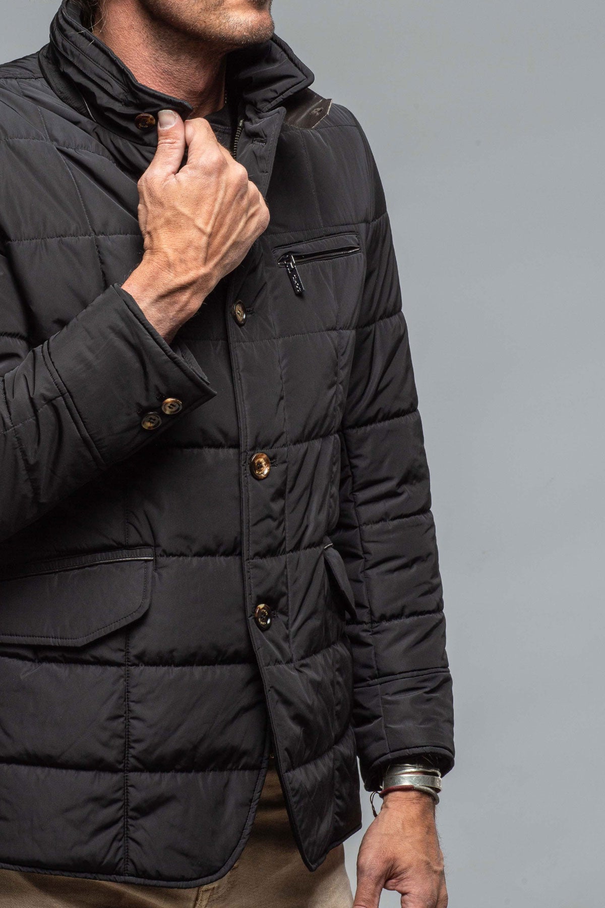 Easton Quilted Jacket In Black | Warehouse - Mens - Outerwear - Cloth | Gimo's