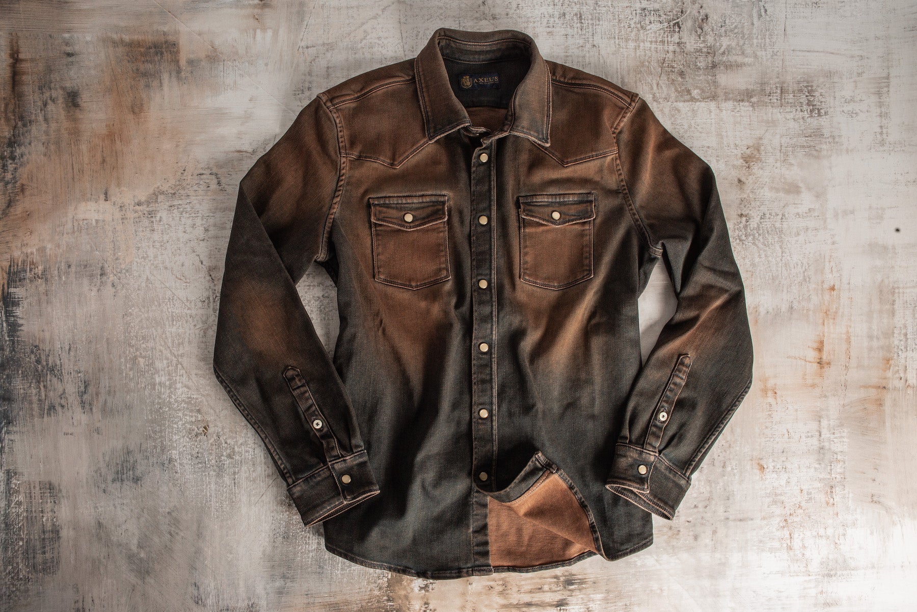 Roper Over-Dyed Western Snap Shirt In Ironside