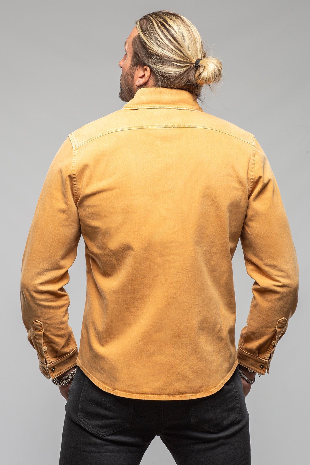 Ranger Colored Denim Snap Shirt In Melone - AXEL'S