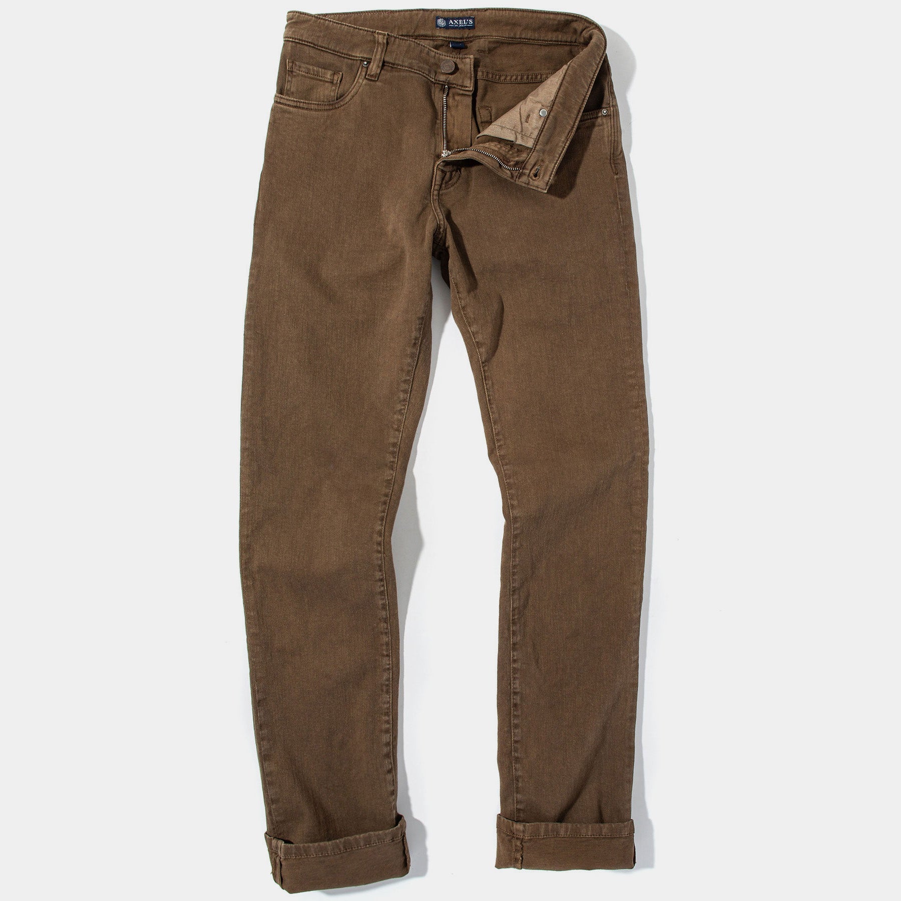 Taos Slim Cotton/Linen Denim in Liquirizia | Mens - Pants - 5 Pocket | Axel's Premium Denim