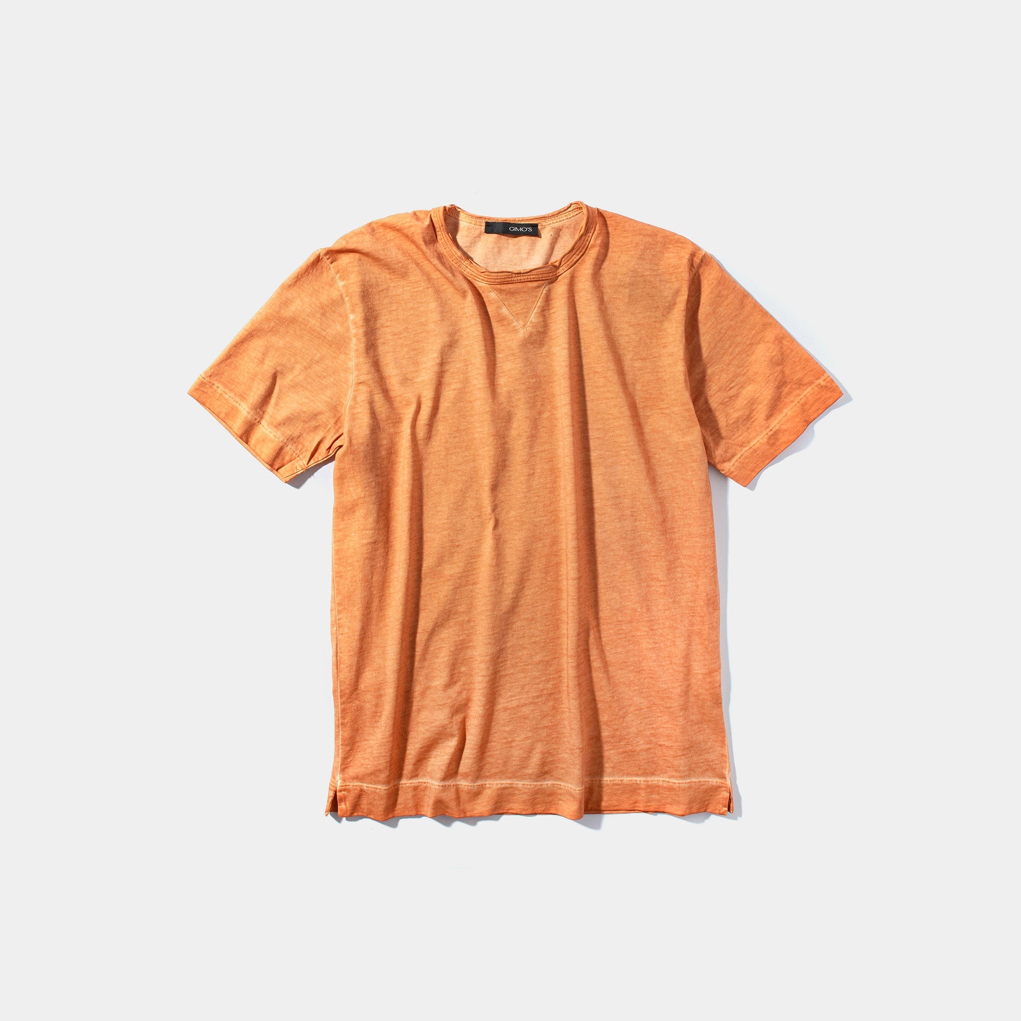 York Crew Neck in Orange | Mens - Shirts - T-Shirts | Gimo's Cotton