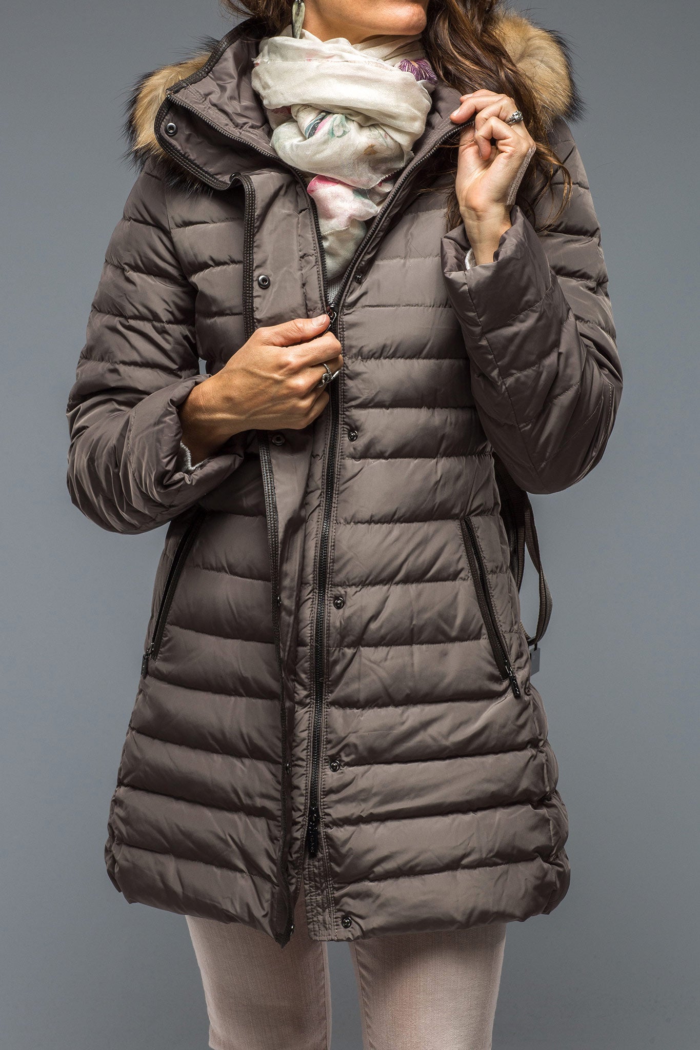 Thalia Long Down Coat | Warehouse - Ladies - Outerwear - Cloth | Gimo's