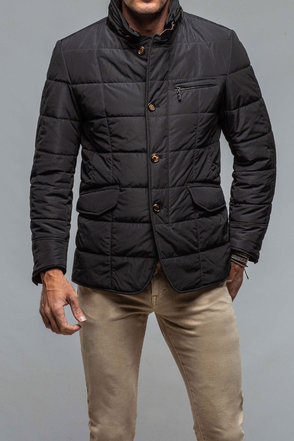 Easton Quilted Jacket In Black | Warehouse - Mens - Outerwear - Cloth | Gimo's