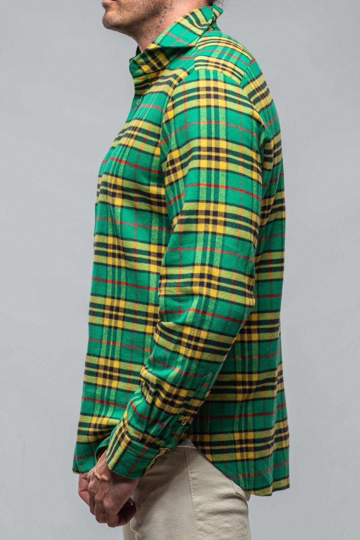 Camdon Shirt in Green | Mens - Shirts - Dress | Giannetto Portofino