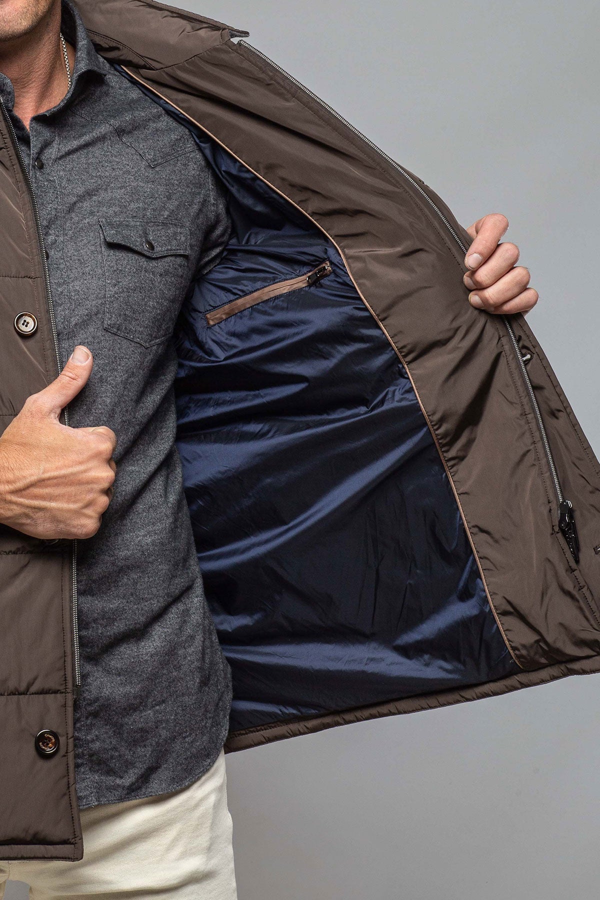 Edison Quilted Jacket In Military | Warehouse - Mens - Outerwear - Cloth | Gimo's