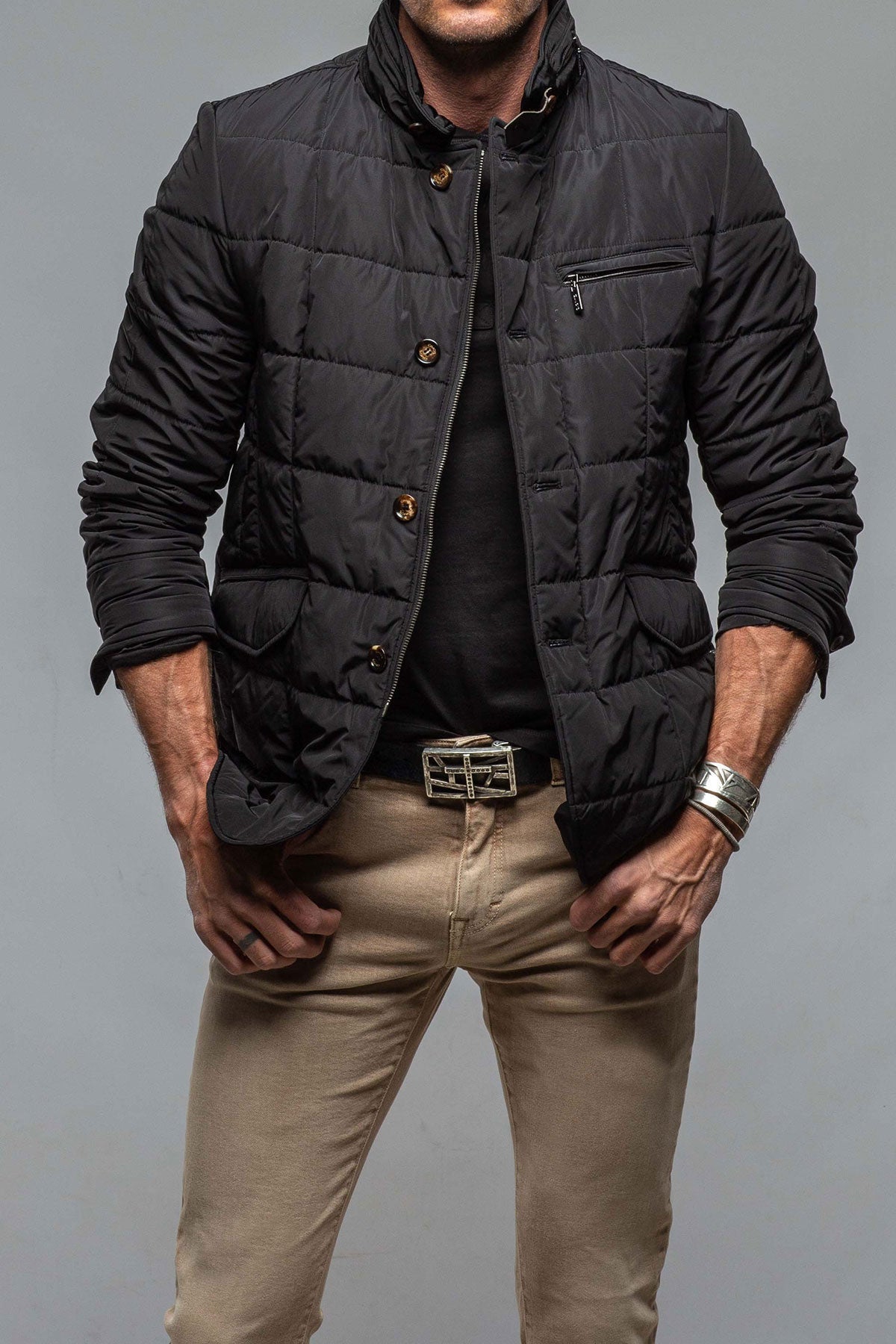 Easton Quilted Jacket In Black | Warehouse - Mens - Outerwear - Cloth | Gimo's