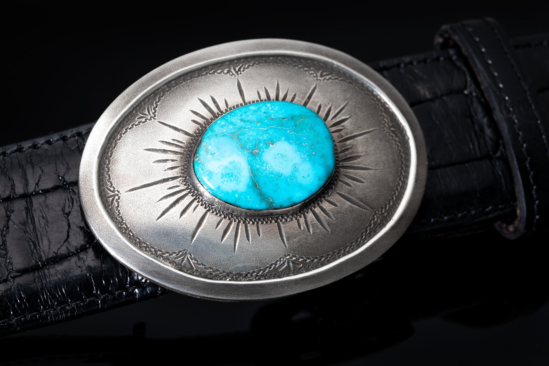 Sutro w/Turquoise Center | Belts And Buckles - Trophy | Comstock Heritage