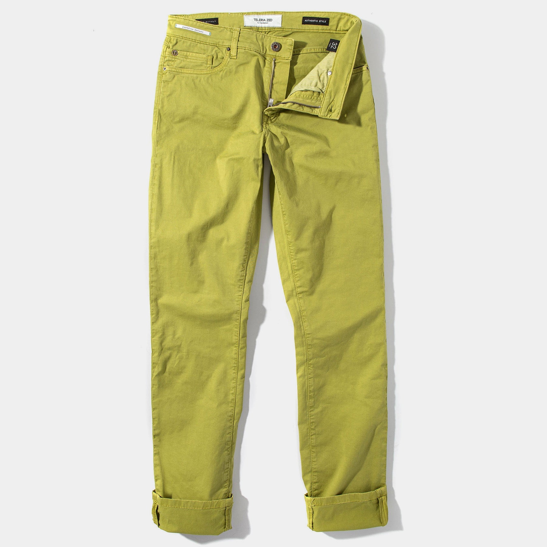 Summit 5-Pocket Cotton Twill In Lime | Mens - Pants - 5 Pocket | Teleria Zed