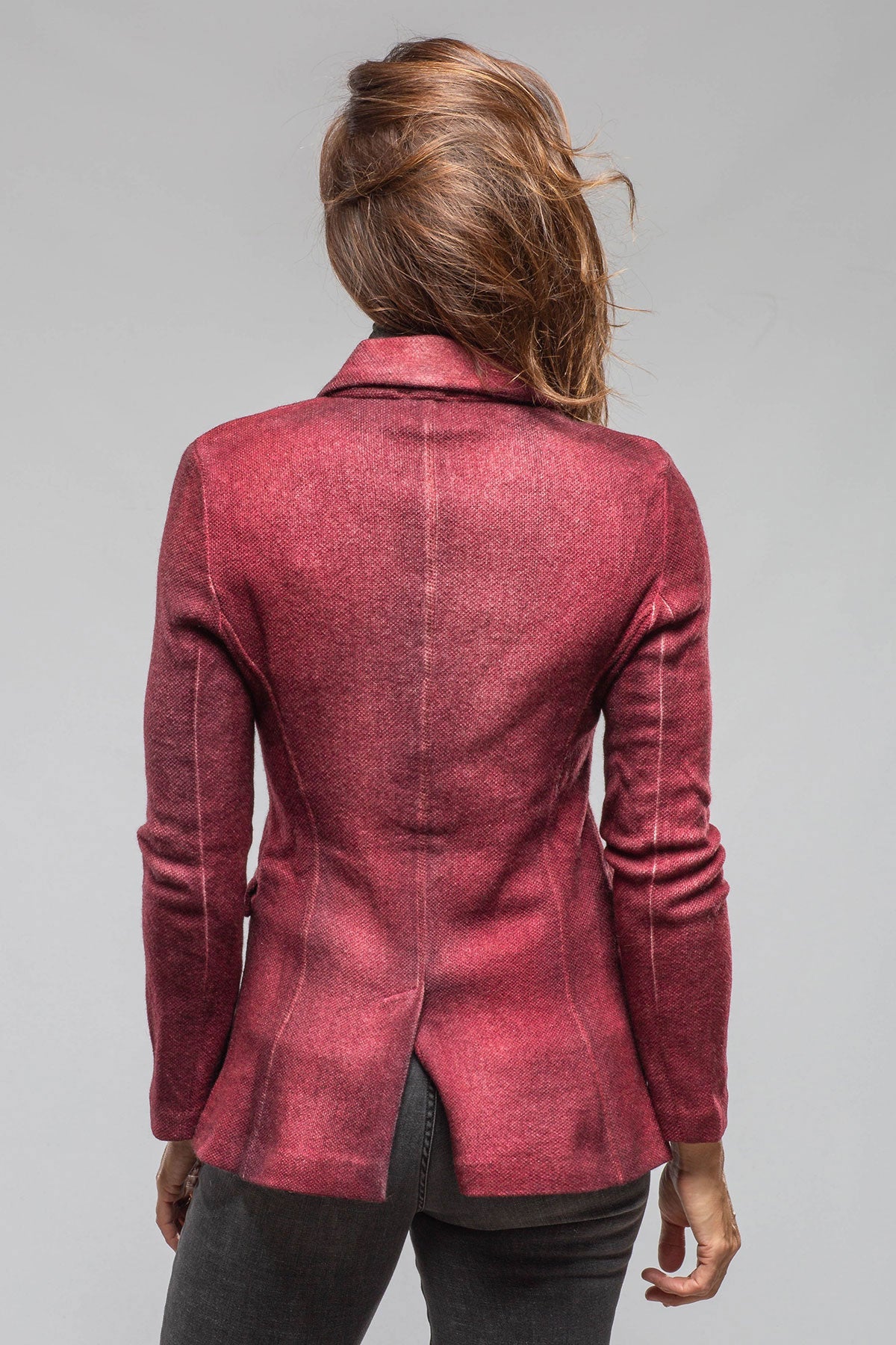 Avant Toi | Borgo Hand Painted Blazer In Dark Wine | Ladies - Tailored - Jackets