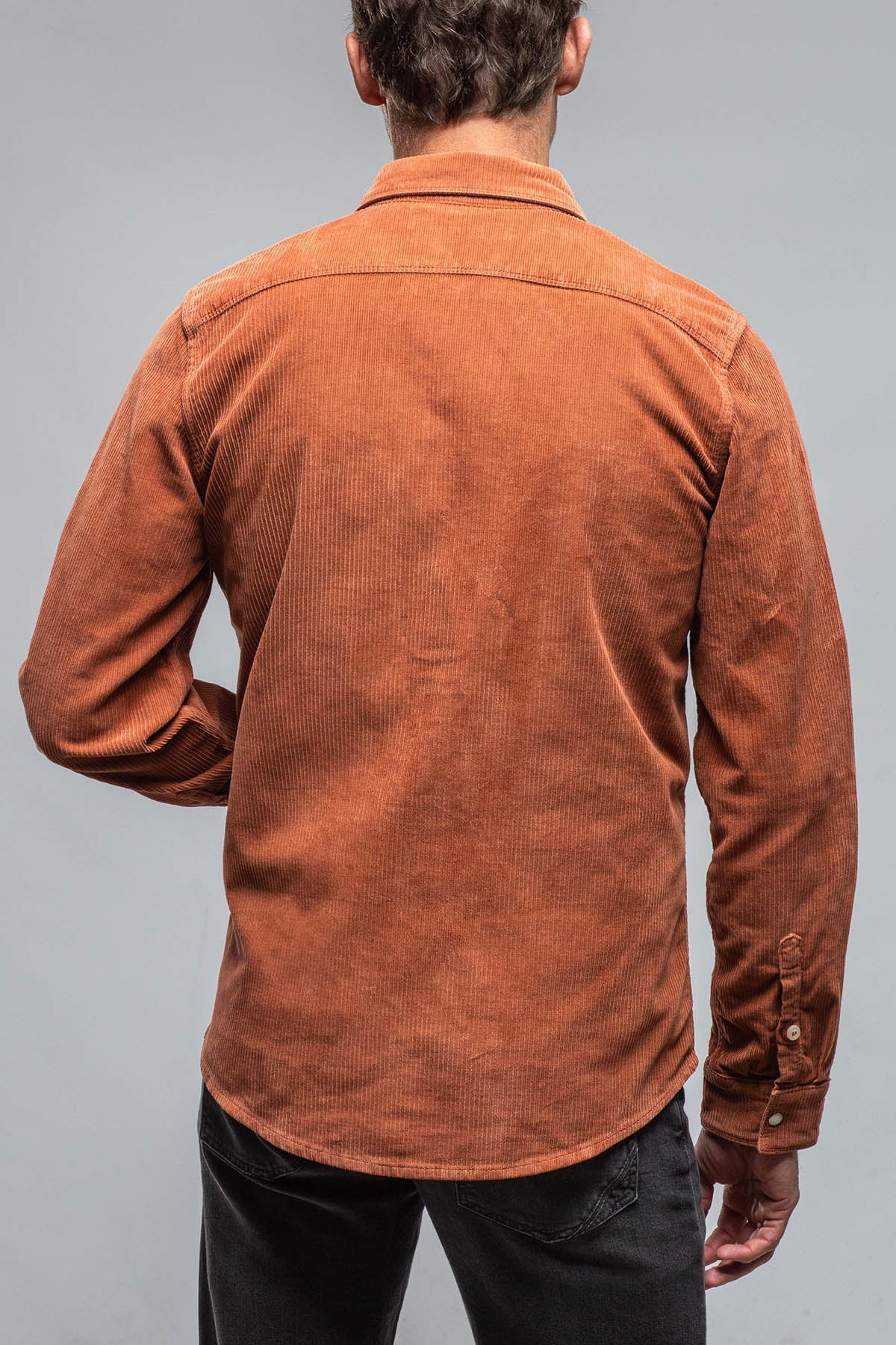 Axel's Premium Denim | Brooks Corduroy Snap Shirt In Coccio | Mens - Snap Shirts