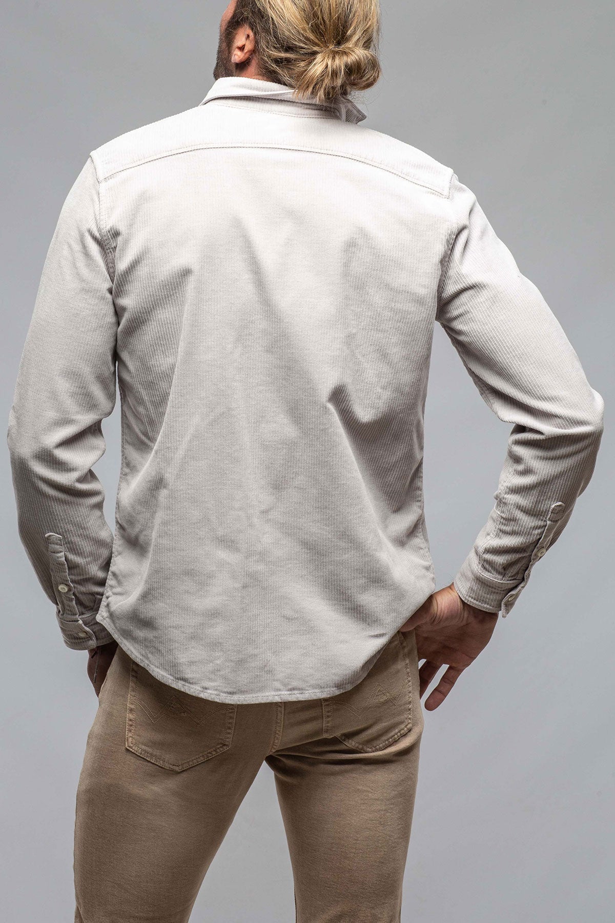 Axel's Premium Denim | Brooks Corduroy Snap Shirt In Sasso | Mens - Snap Shirts