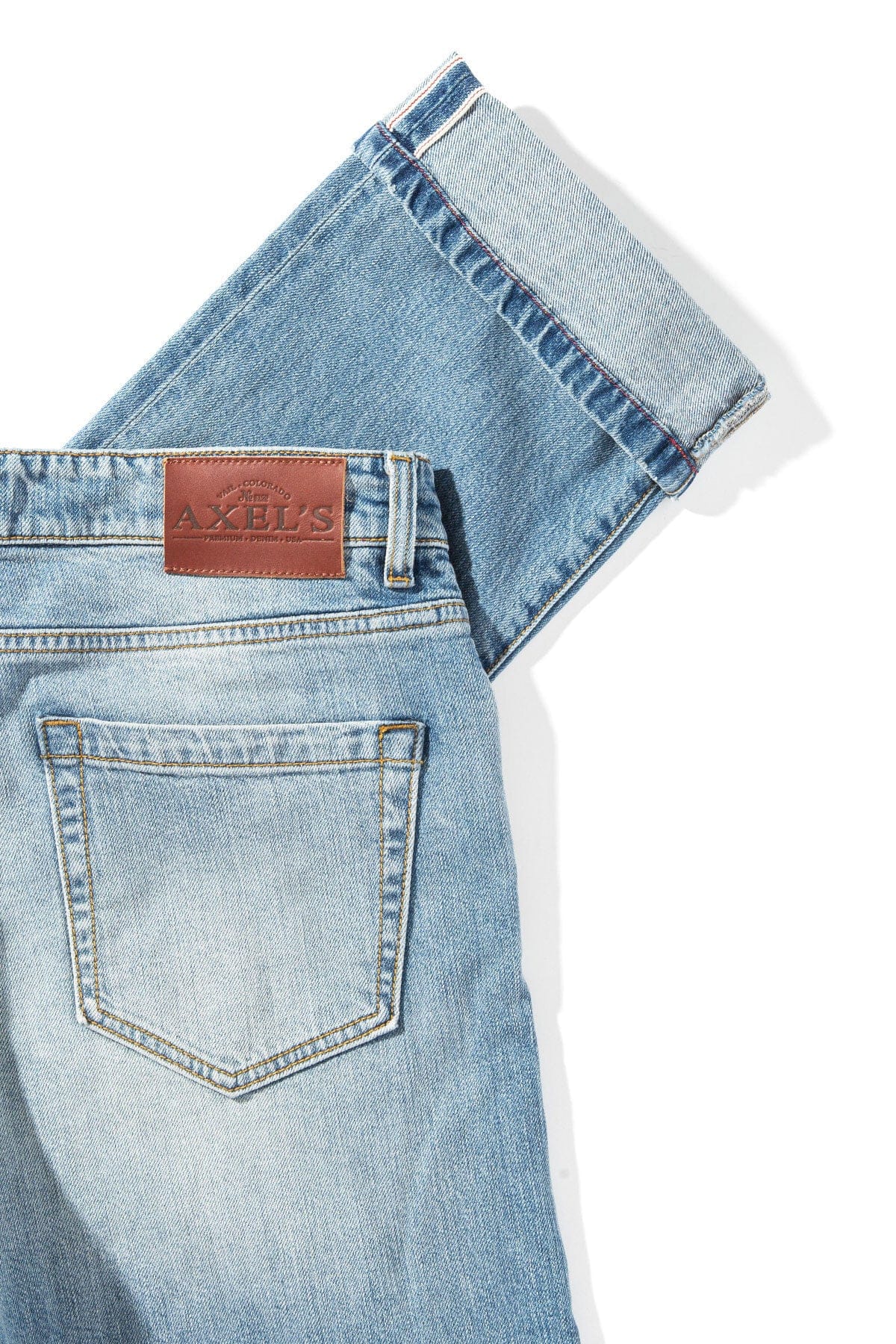 Callum Selvedge Straight Denim In Light Blue - AXEL'S