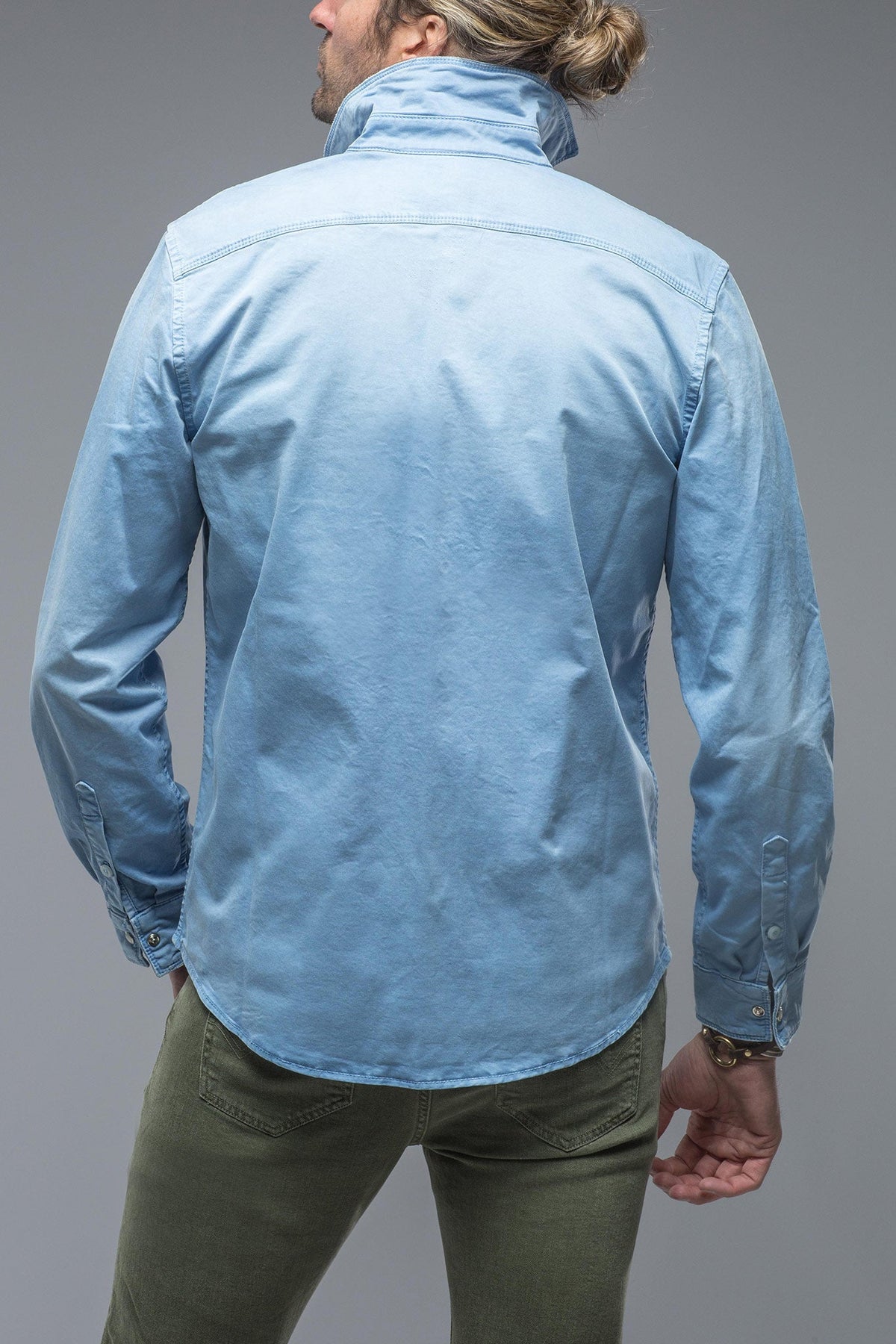 Axel's Premium Denim | Cassidy Snap Shirt In Oltremare | Mens - Snap Shirts