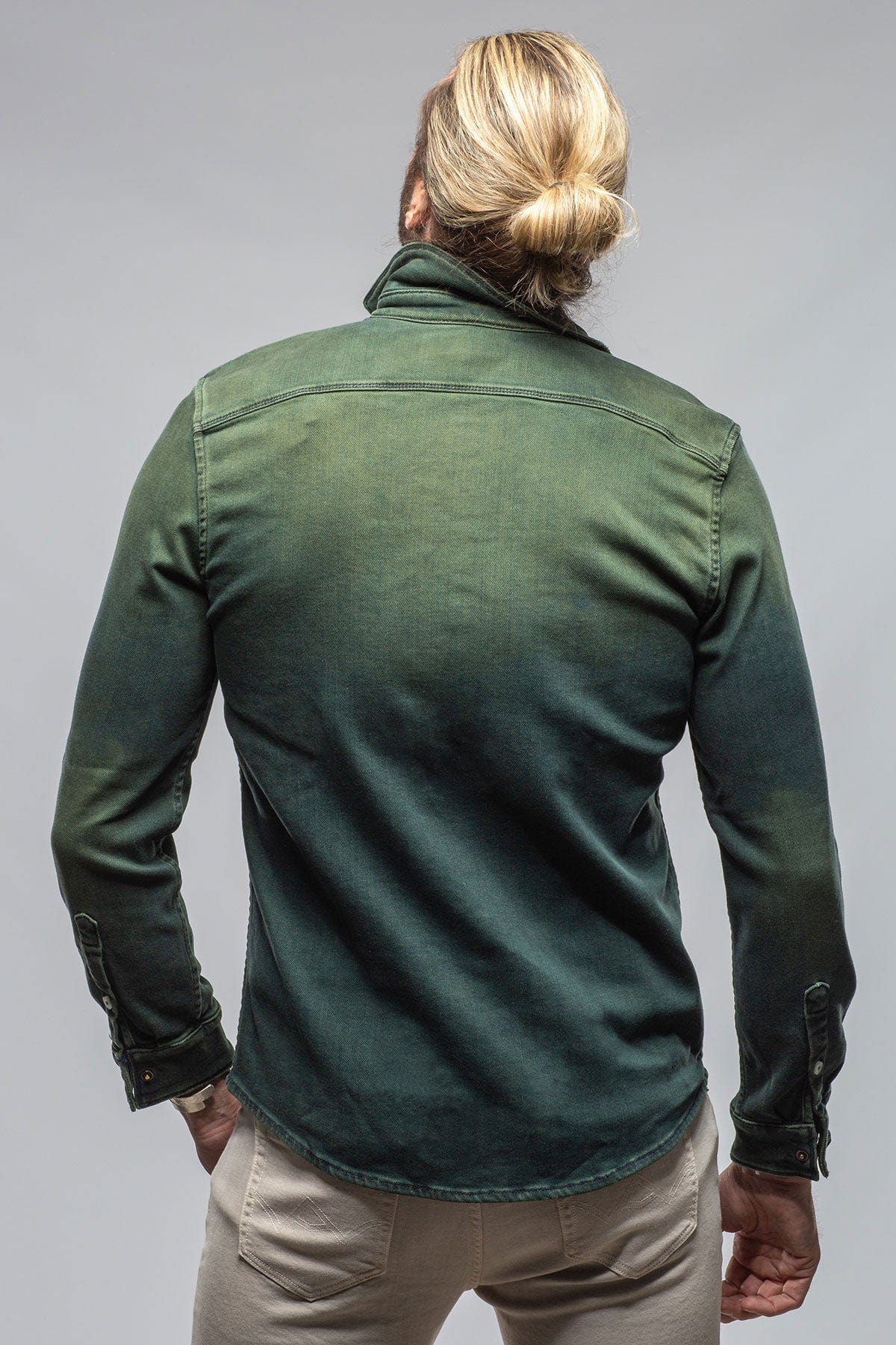 Roper Over-Dyed Western Snap Shirt In Avocado - AXEL'S