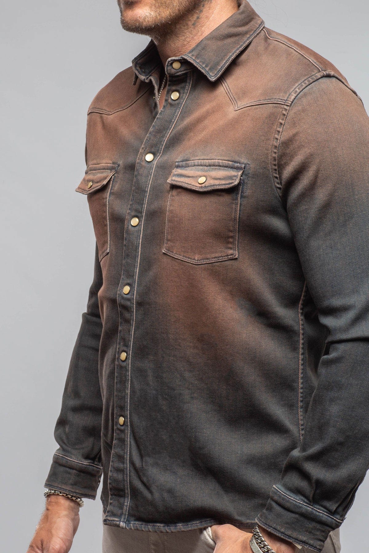 Roper Over-Dyed Western Snap Shirt In Desert - AXEL'S