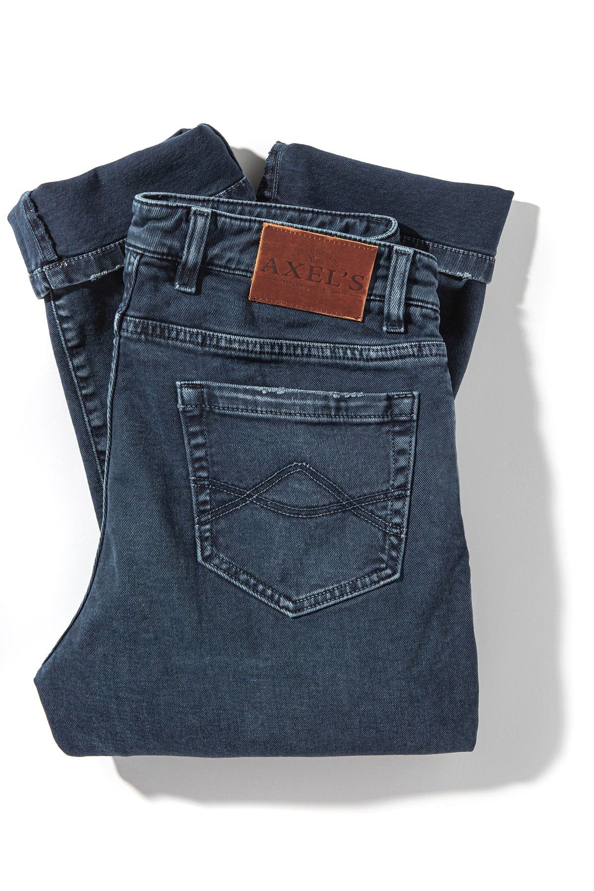Silverton Worn-In Slim Straight Denim In Blu Oxford - AXEL'S