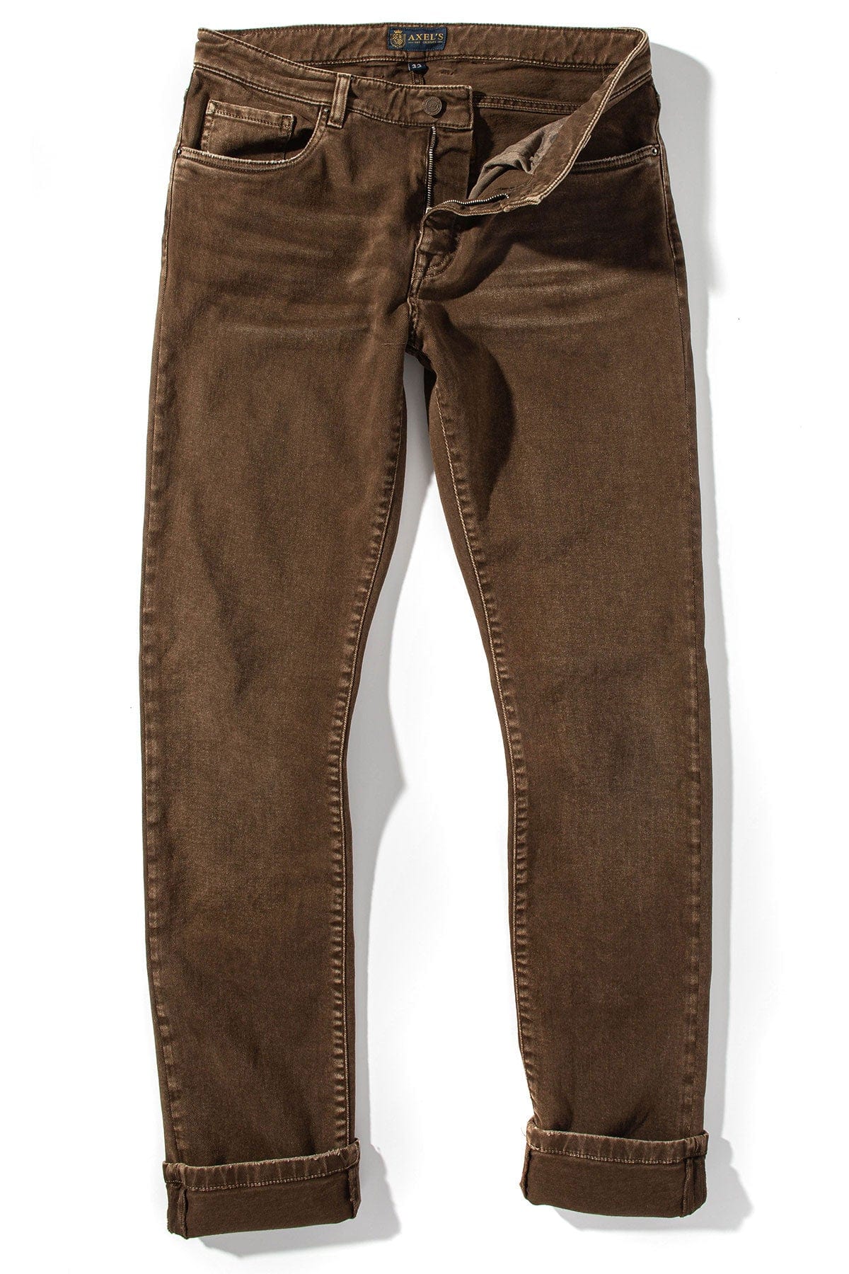 Silverton Worn-In Slim Straight Denim In Liquirizia - AXEL'S