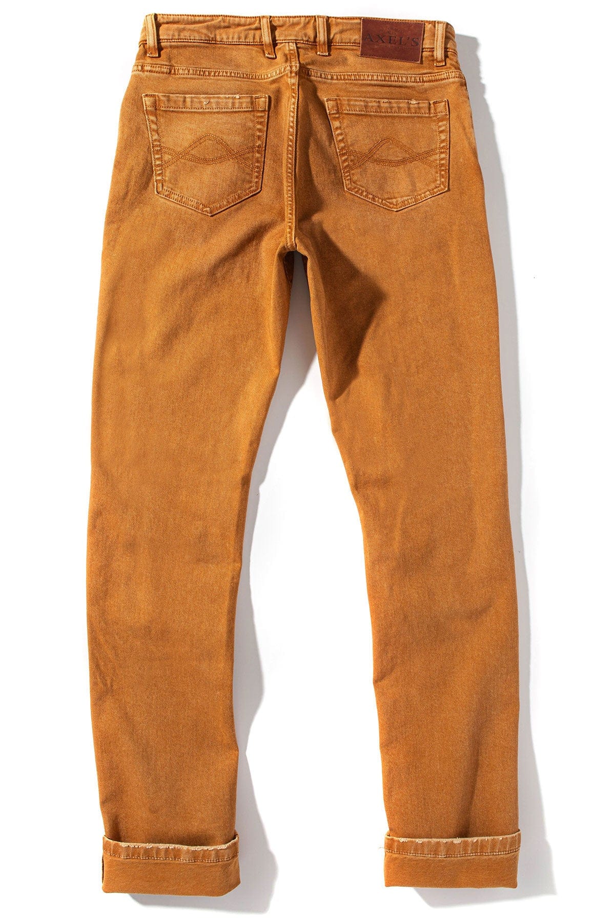 Silverton Worn-In Slim Straight Denim In Papaya - AXEL'S