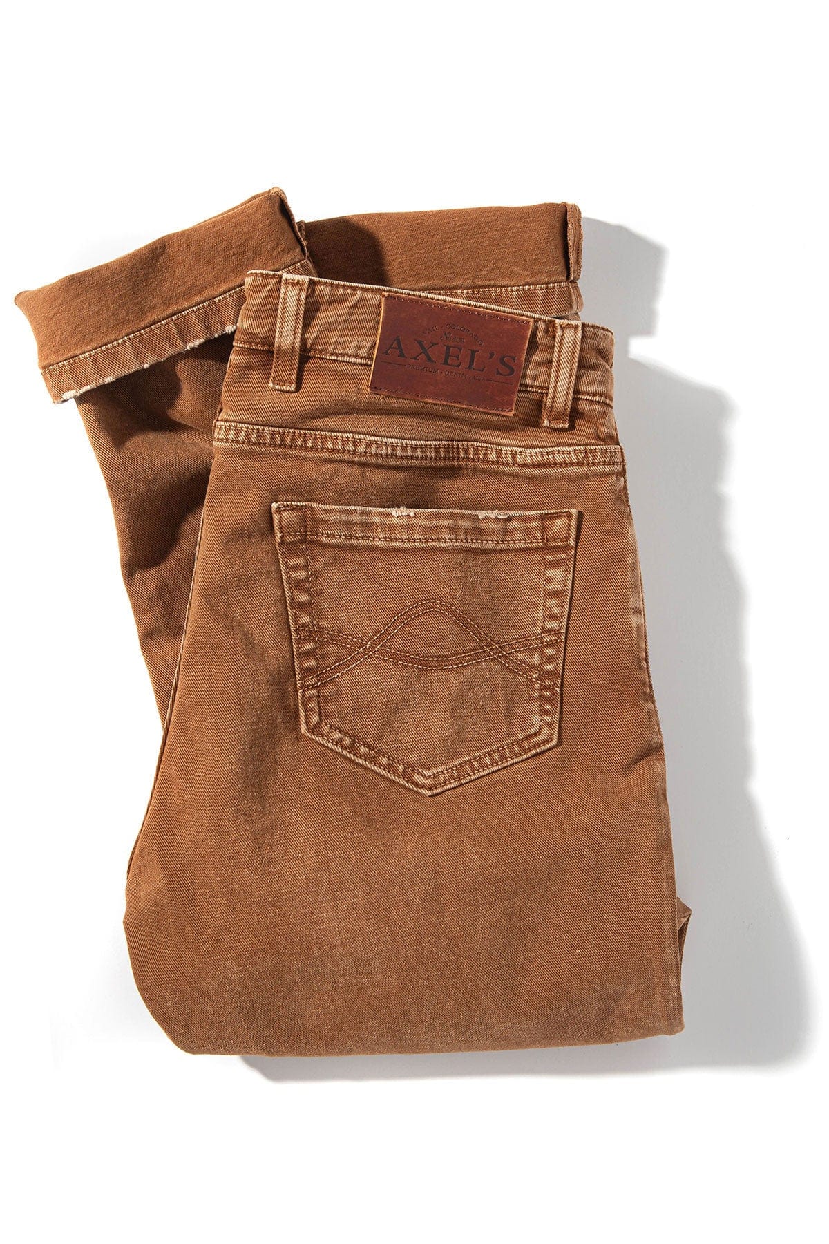 Silverton Worn-In Slim Straight Denim In Ruggine - AXEL'S