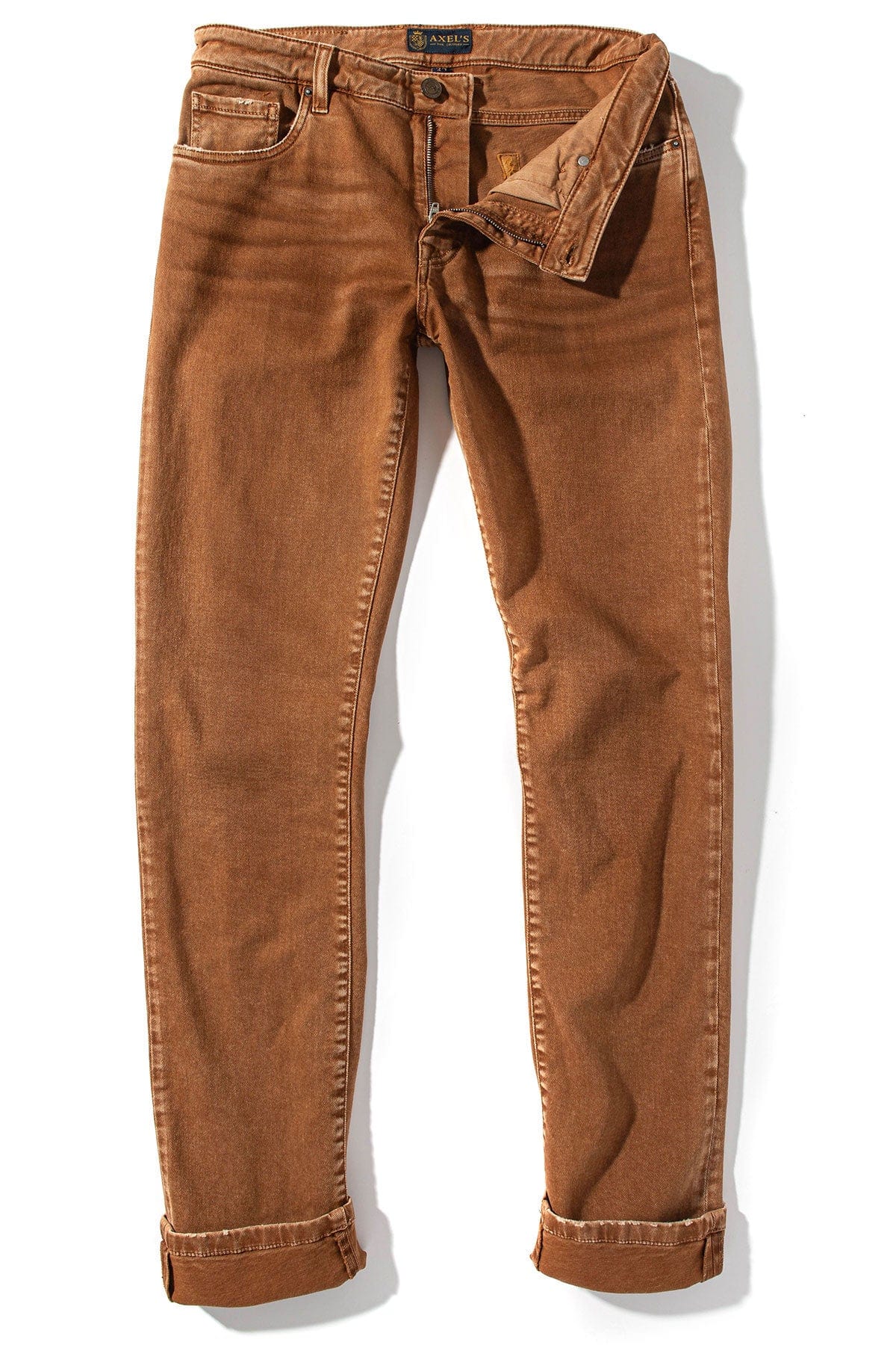 Silverton Worn-In Slim Straight Denim In Ruggine - AXEL'S