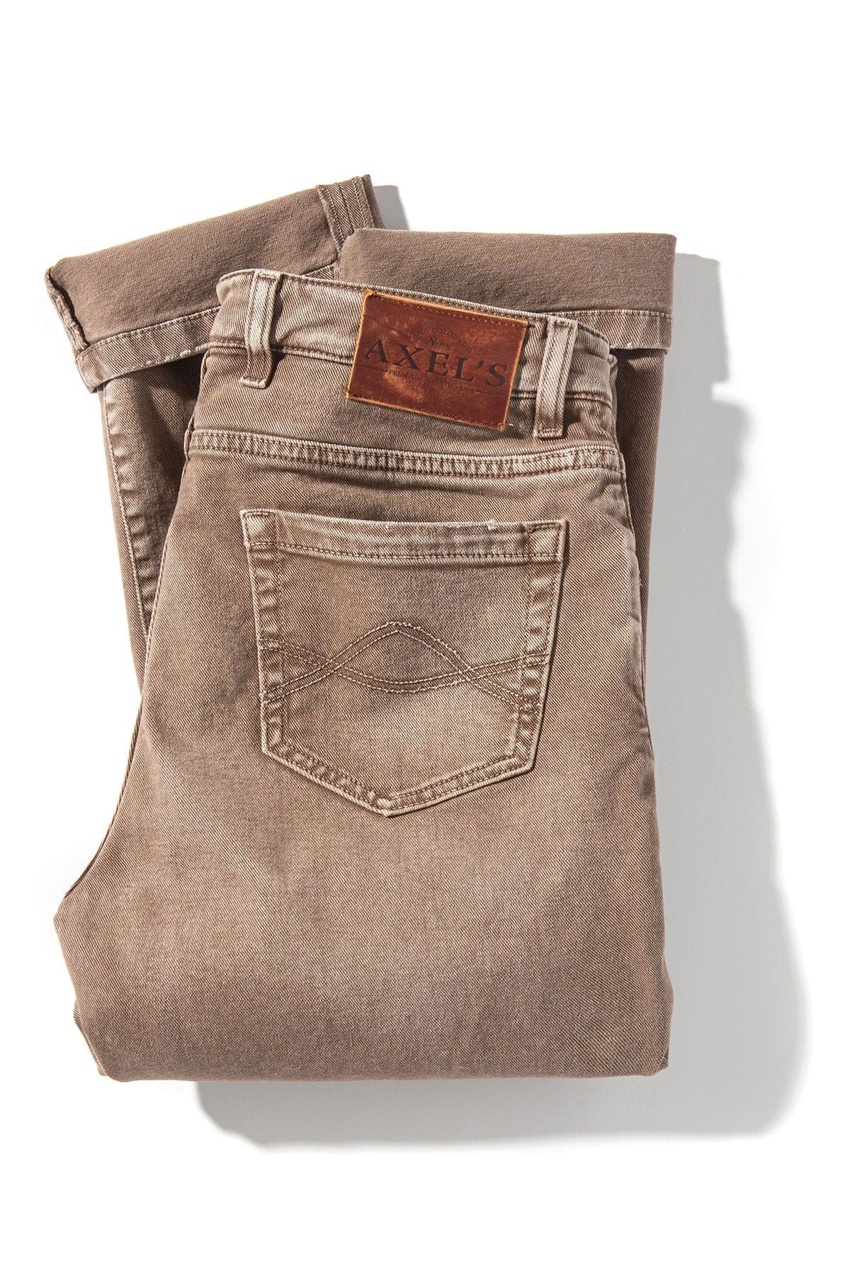 Silverton Worn-In Slim Straight Denim In Tortora - AXEL'S