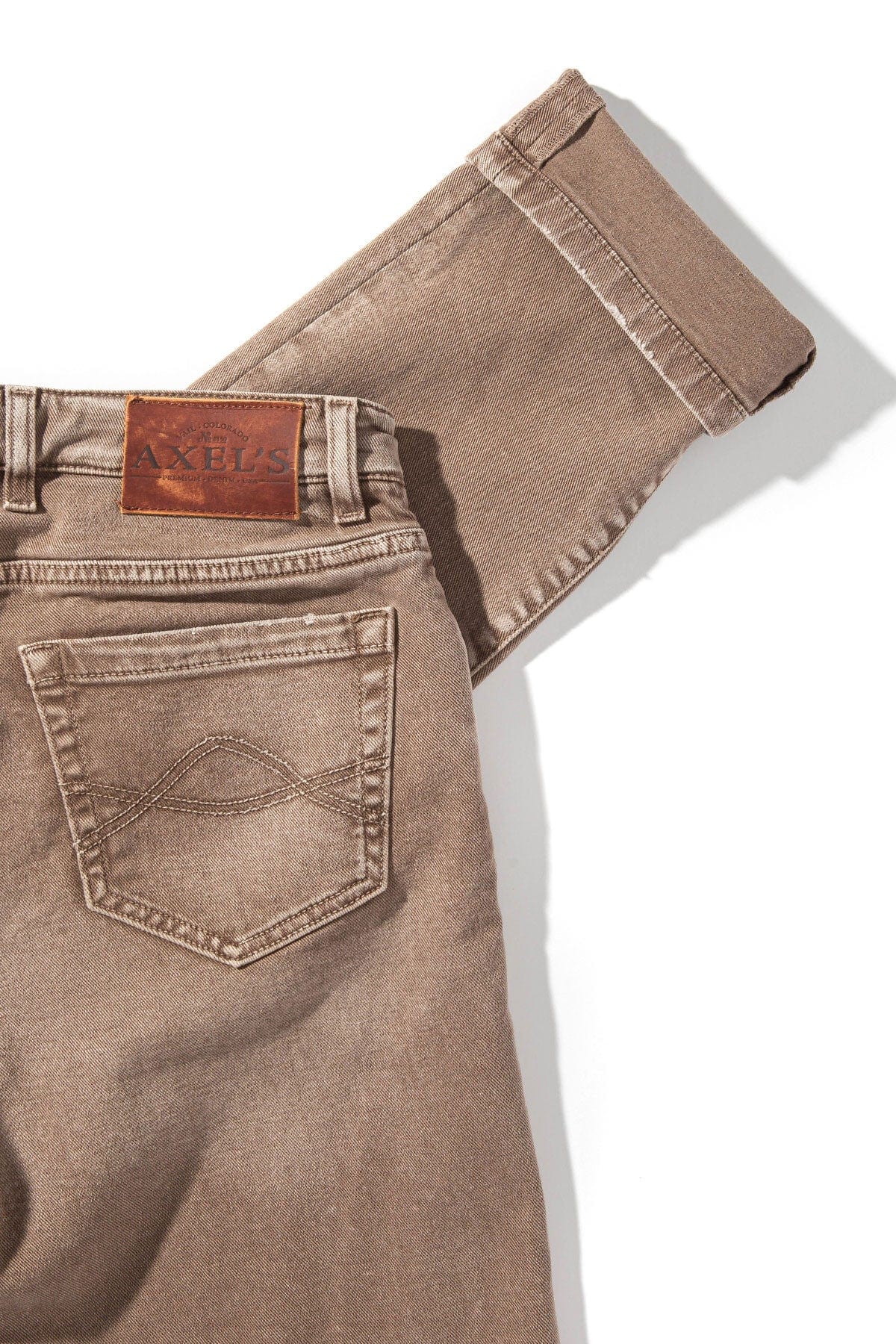 Silverton Worn-In Slim Straight Denim In Tortora - AXEL'S