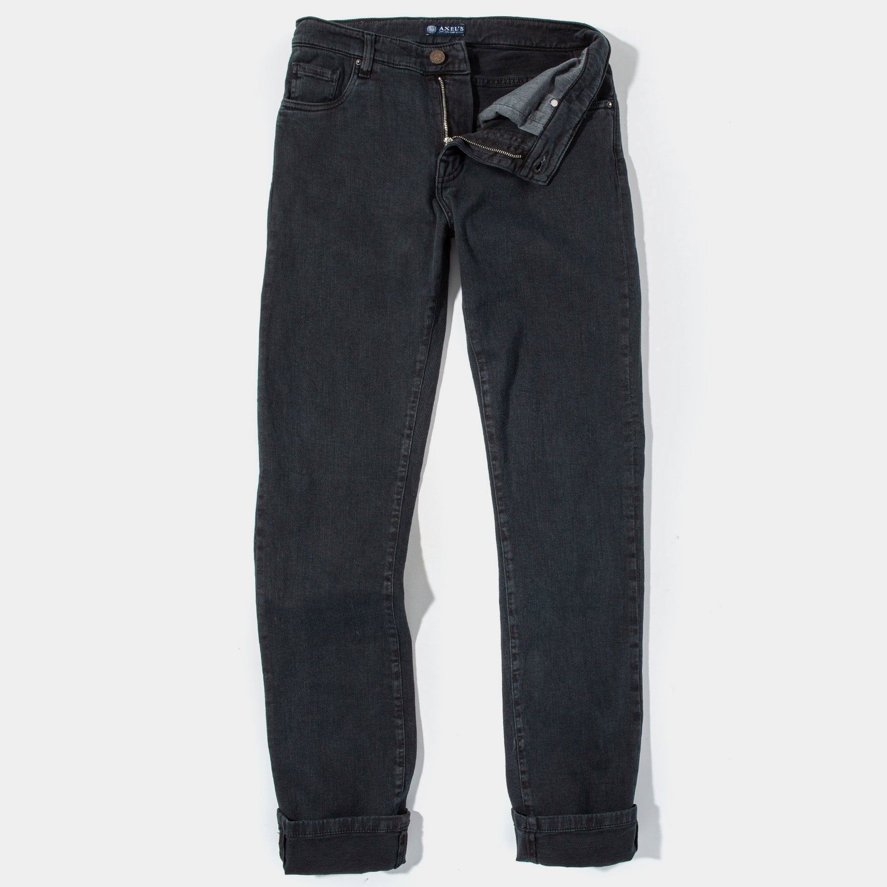 Axel's Premium Denim | Taos Slim Cotton/Linen Denim in Anthracite | Mens - Pants - 5 Pocket