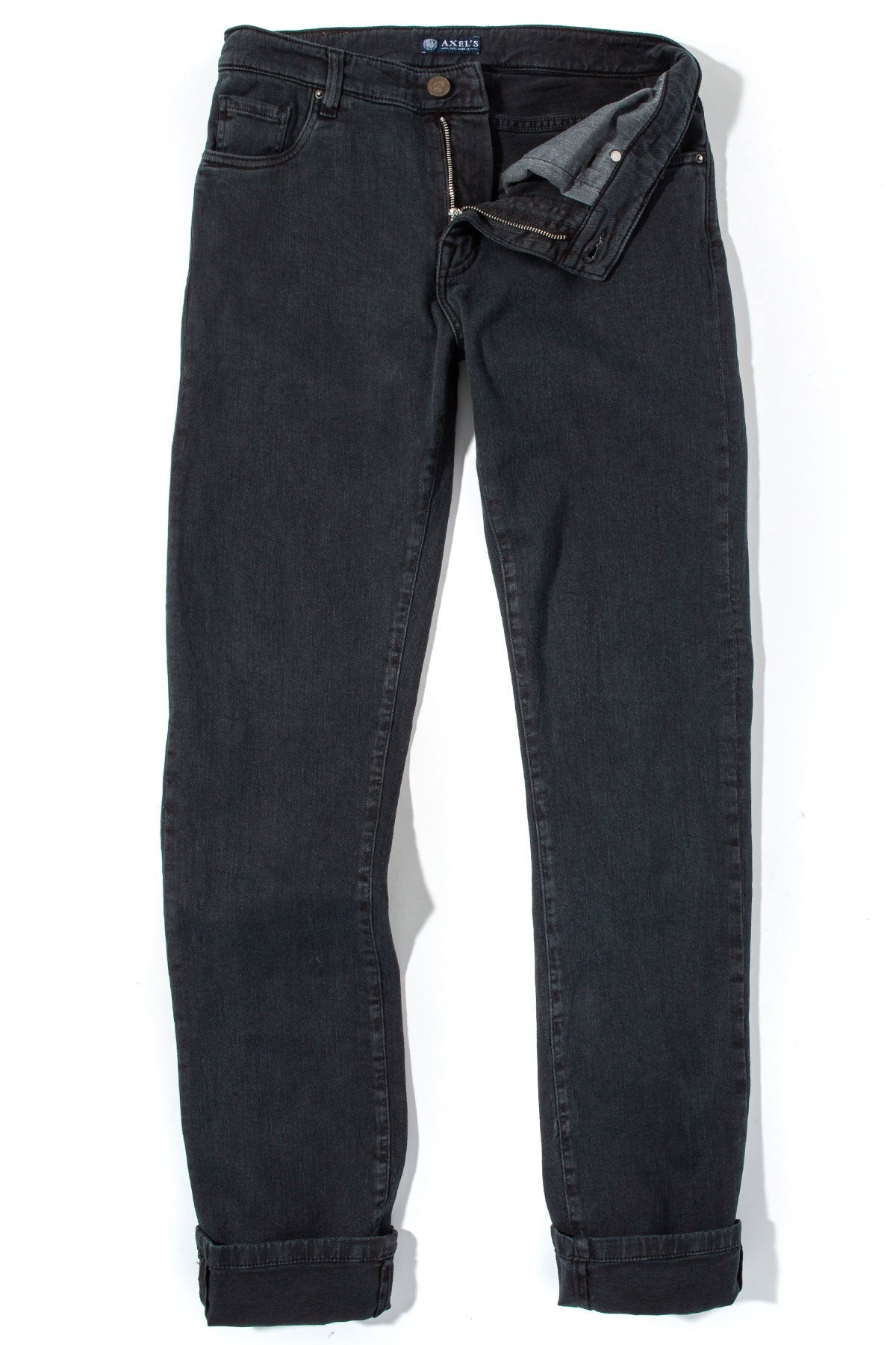 Axel's Premium Denim | Taos Slim Cotton/Linen Denim in Anthracite | Mens - Pants - 5 Pocket