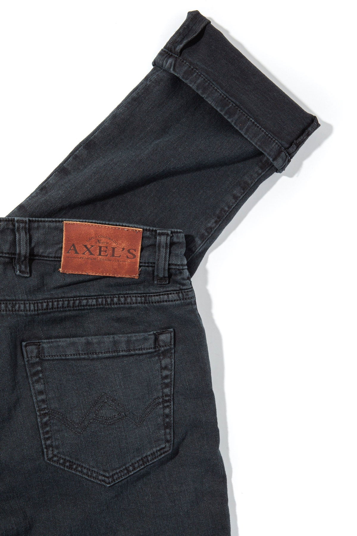 Axel's Premium Denim | Taos Slim Cotton/Linen Denim in Anthracite | Mens - Pants - 5 Pocket