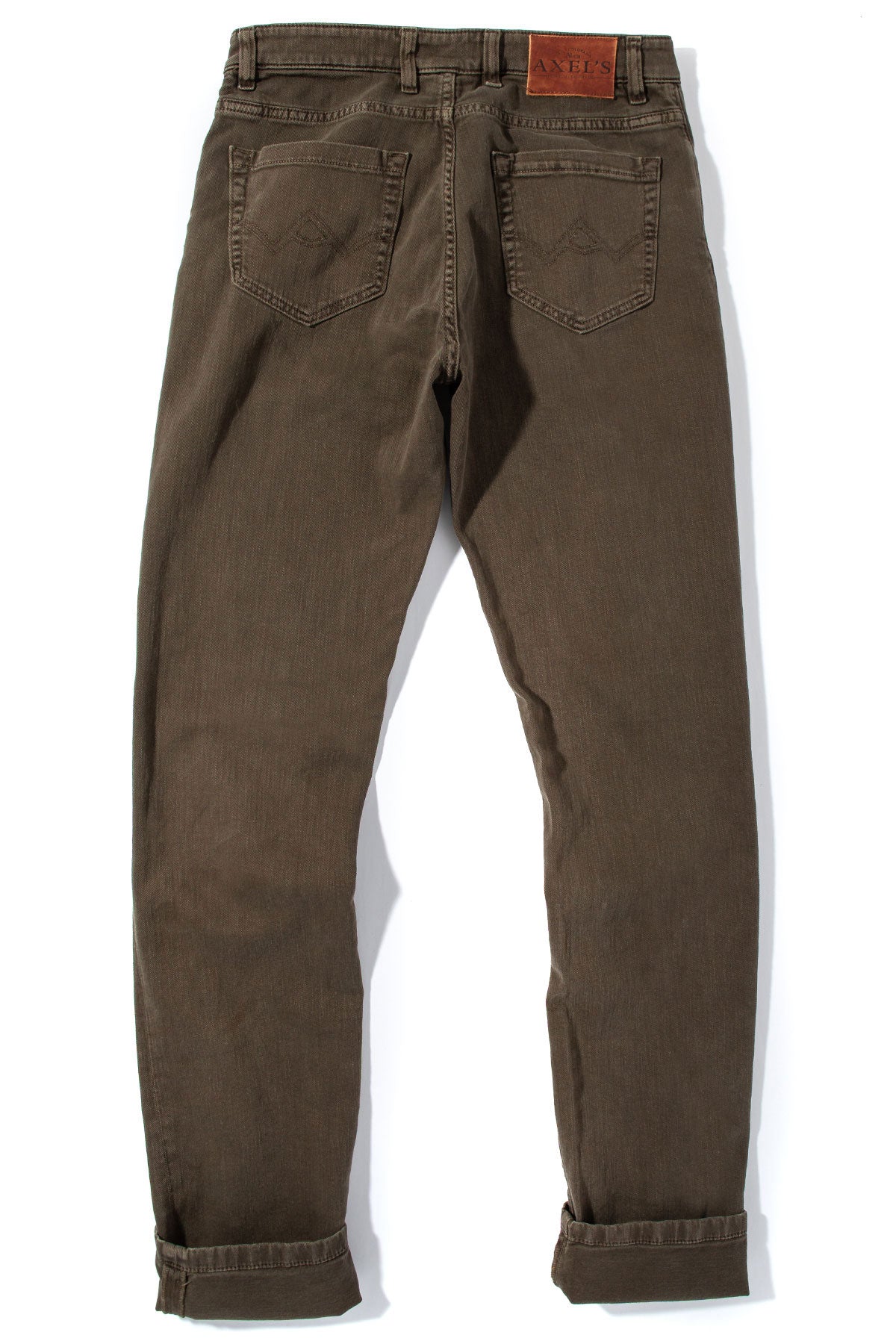 Axel's Premium Denim | Taos Slim Cotton/Linen Denim in Army | Mens - Pants - 5 Pocket