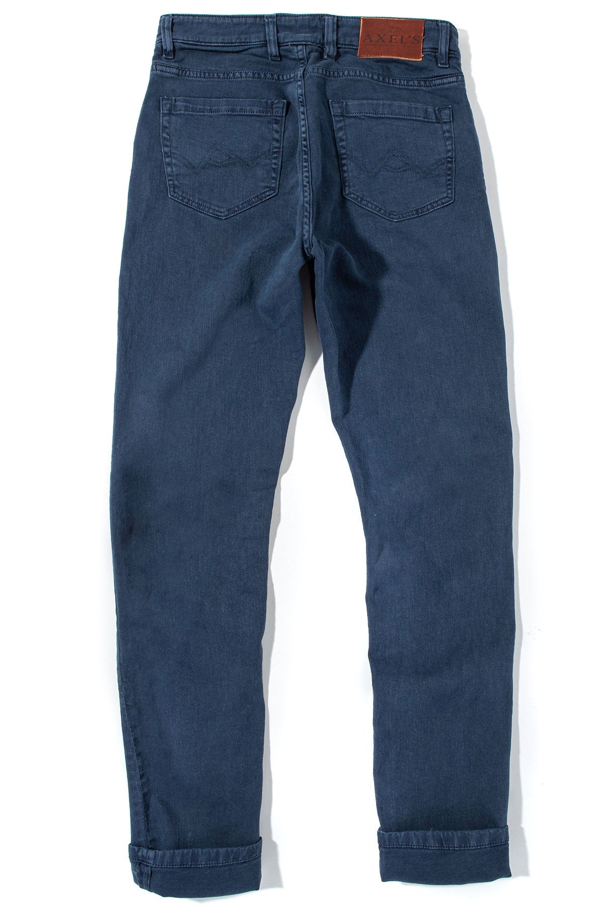Axel's Premium Denim | Taos Slim Cotton/Linen Denim in Blu Oxford | Mens - Pants - 5 Pocket