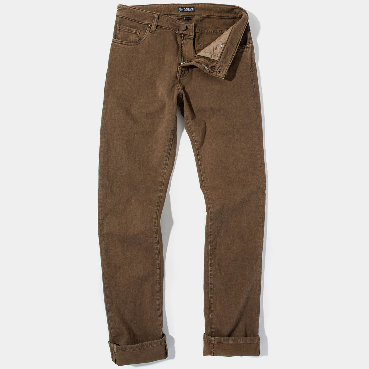Axel's Premium Denim | Taos Slim Cotton/Linen Denim in Liquirizia | Mens - Pants - 5 Pocket