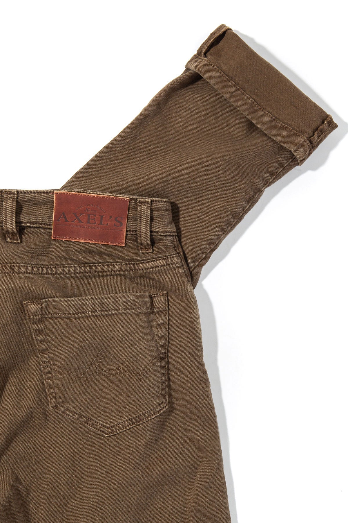 Axel's Premium Denim | Taos Slim Cotton/Linen Denim in Liquirizia | Mens - Pants - 5 Pocket