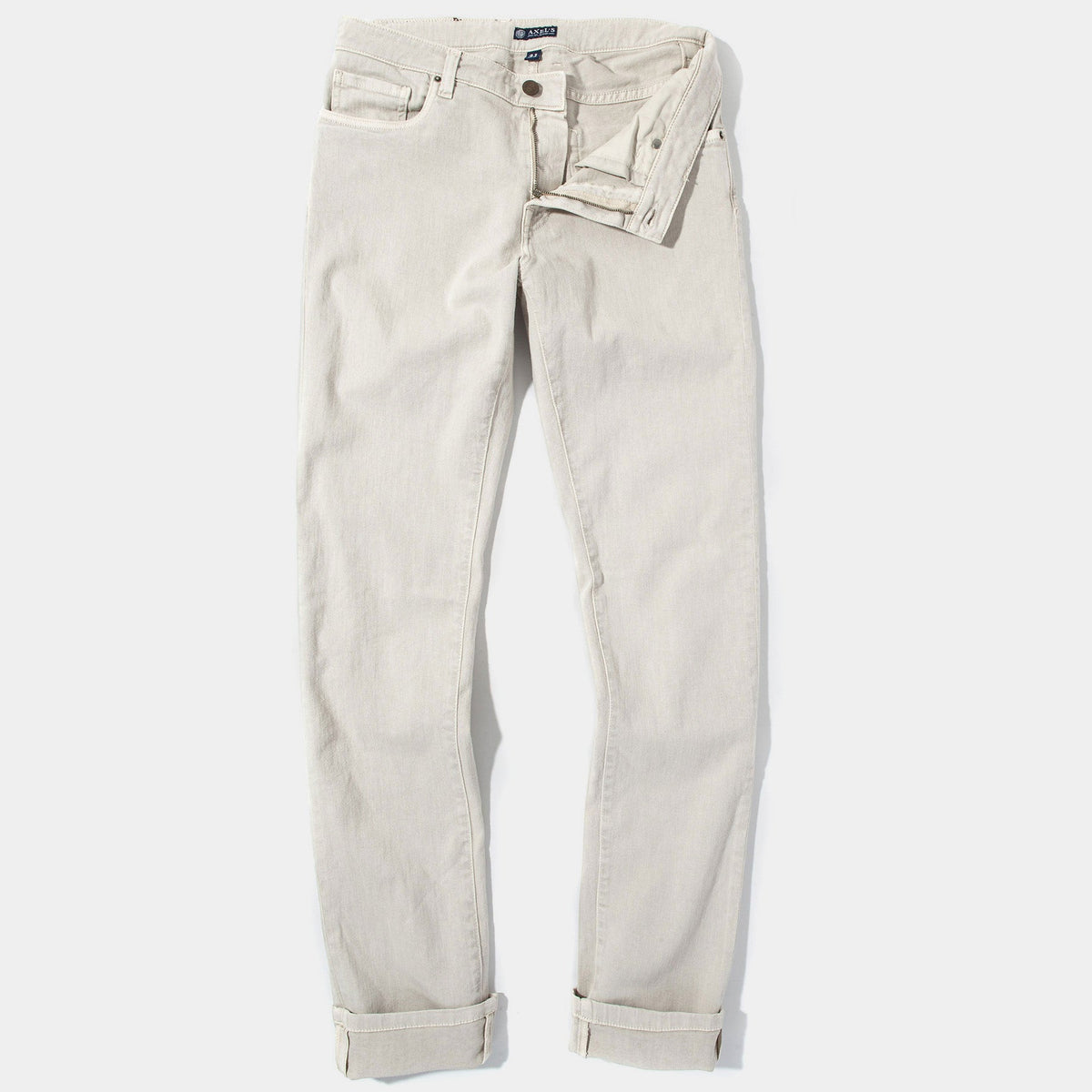 Axel's Premium Denim | Taos Slim Cotton/Linen Denim in Sasso | Mens - Pants - 5 Pocket