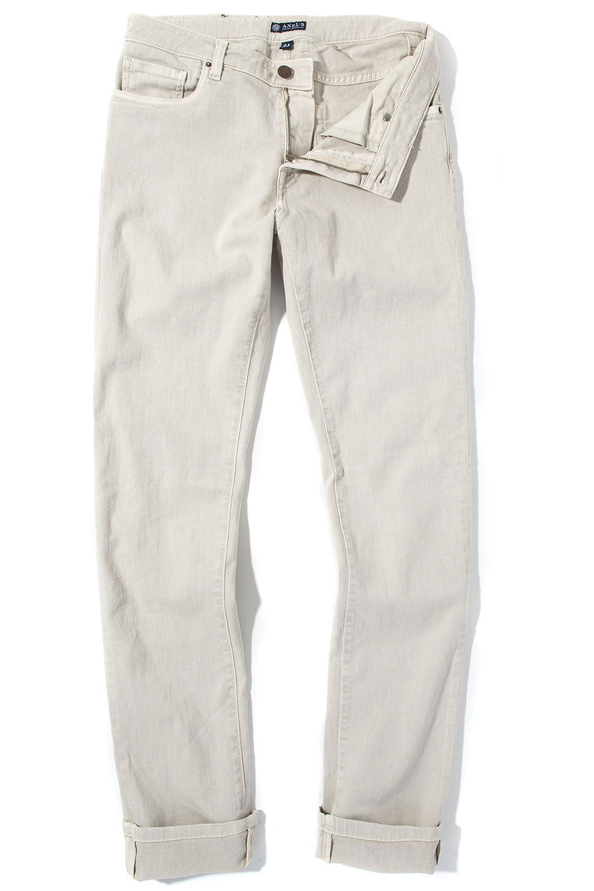 Axel's Premium Denim | Taos Slim Cotton/Linen Denim in Sasso | Mens - Pants - 5 Pocket