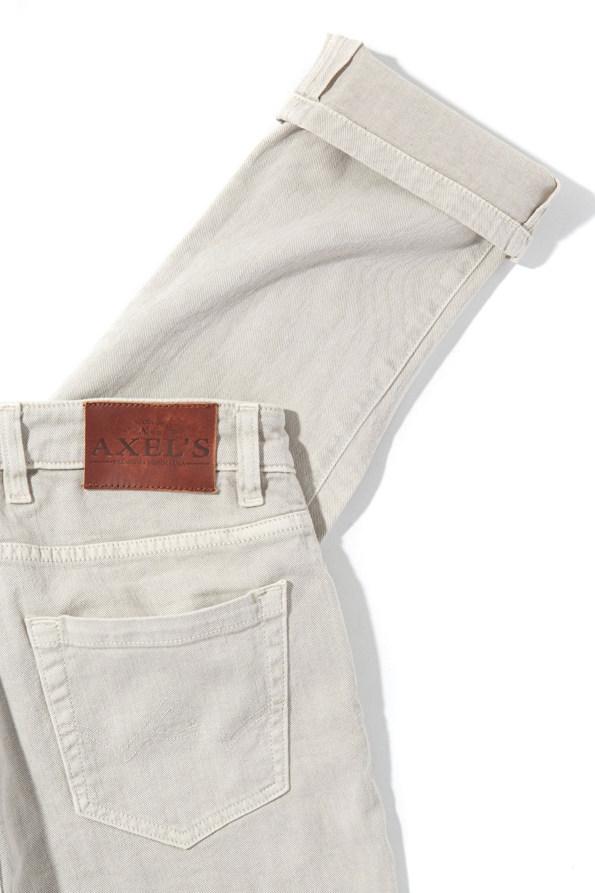 Axel's Premium Denim | Taos Slim Cotton/Linen Denim in Sasso | Mens - Pants - 5 Pocket