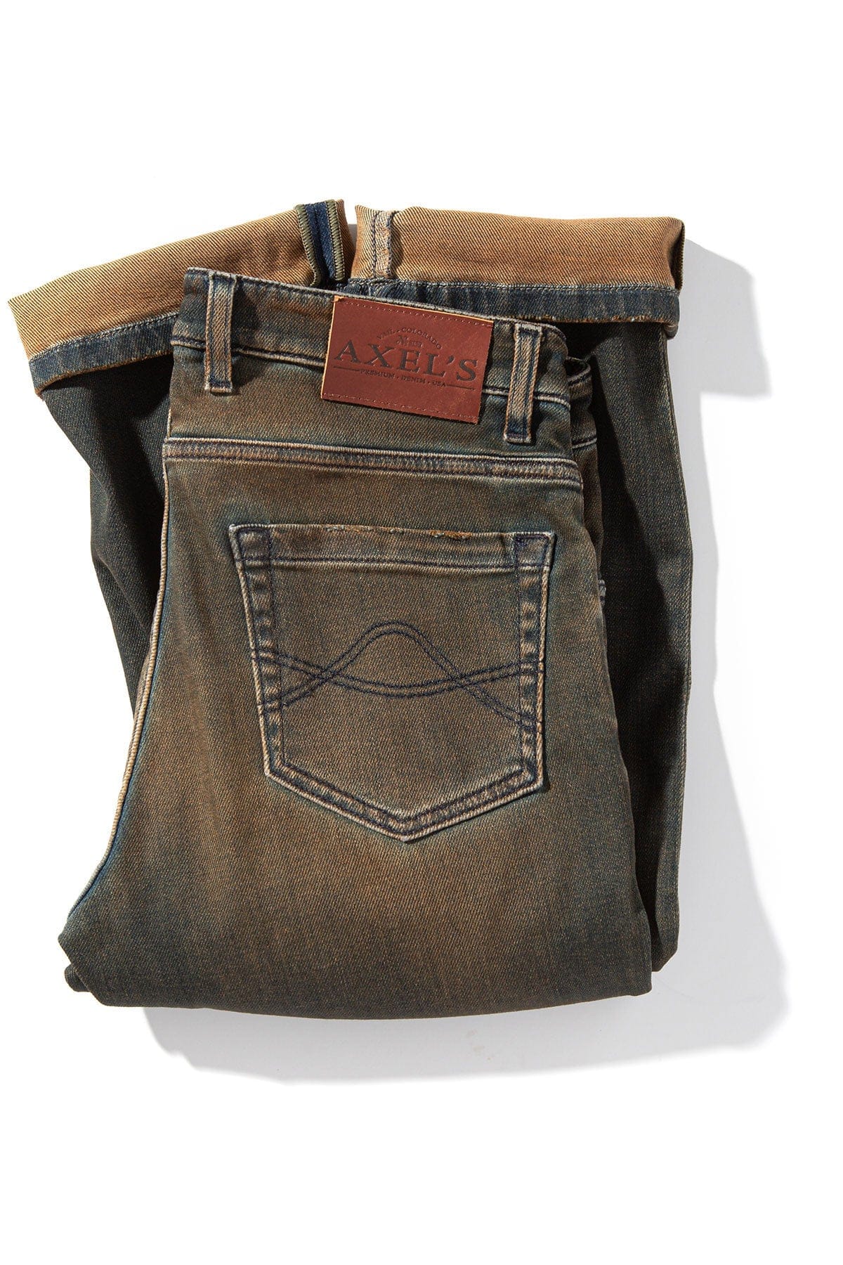 Waylon Over-Dyed Stretch Denim In Cannella - AXEL'S