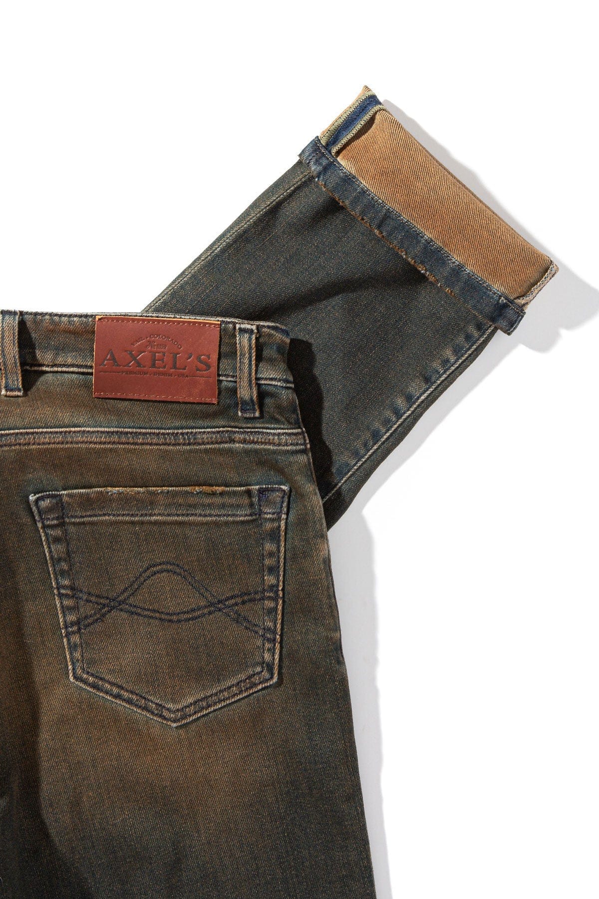 Waylon Over-Dyed Stretch Denim In Cannella - AXEL'S