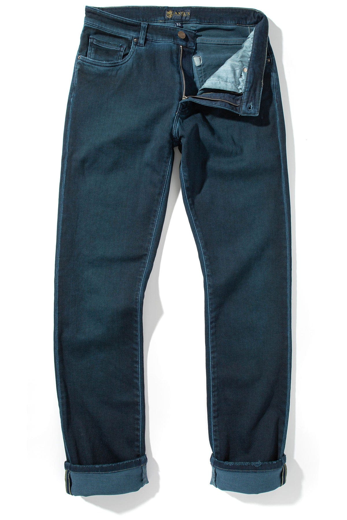 Waylon Over-Dyed Stretch Denim In Petroleo - AXEL'S