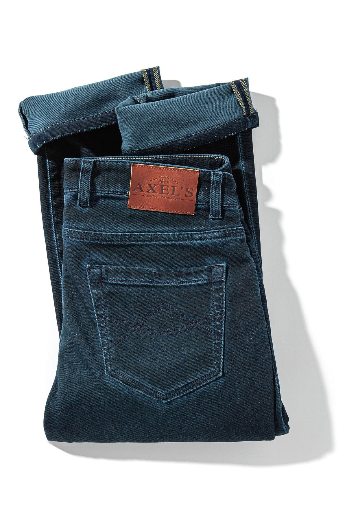 Waylon Over-Dyed Stretch Denim In Petroleo - AXEL'S
