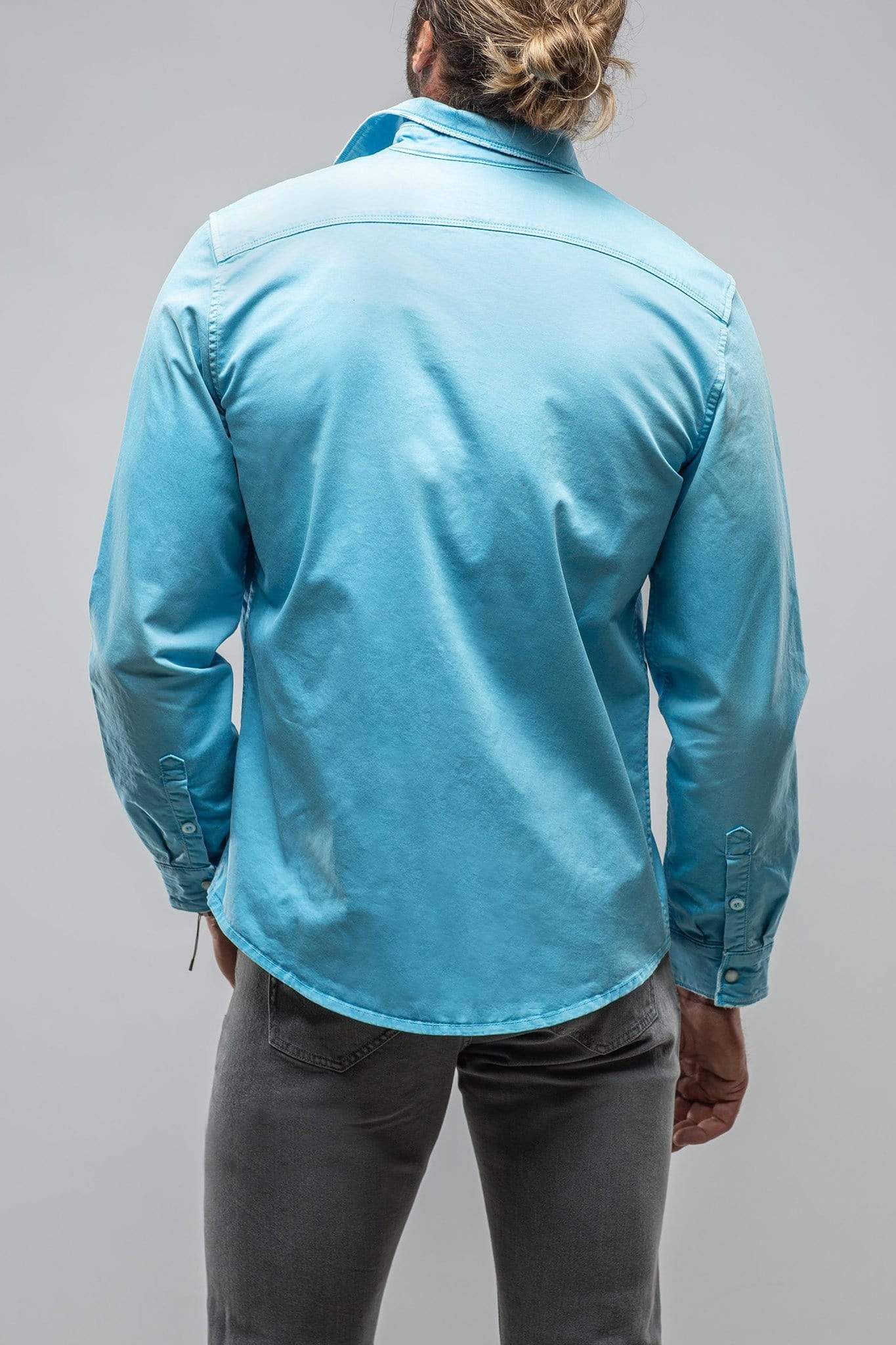 Axel's Premium Denim Cassidy Snap Shirt In Oltremare | Mens - Snap Shirts