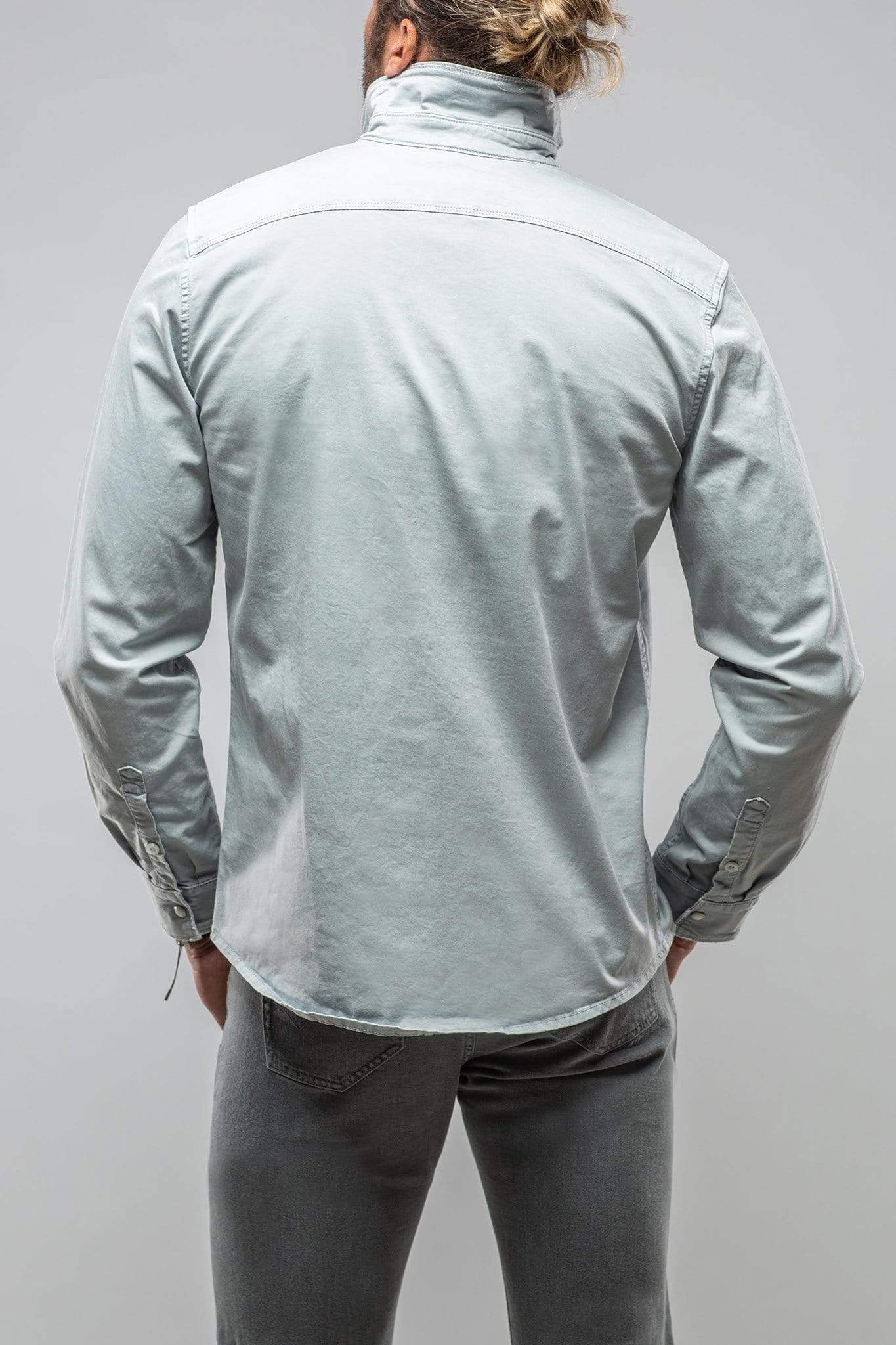 Axel's Premium Denim Cassidy Snap Shirt In Turchese | Mens - Snap Shirts