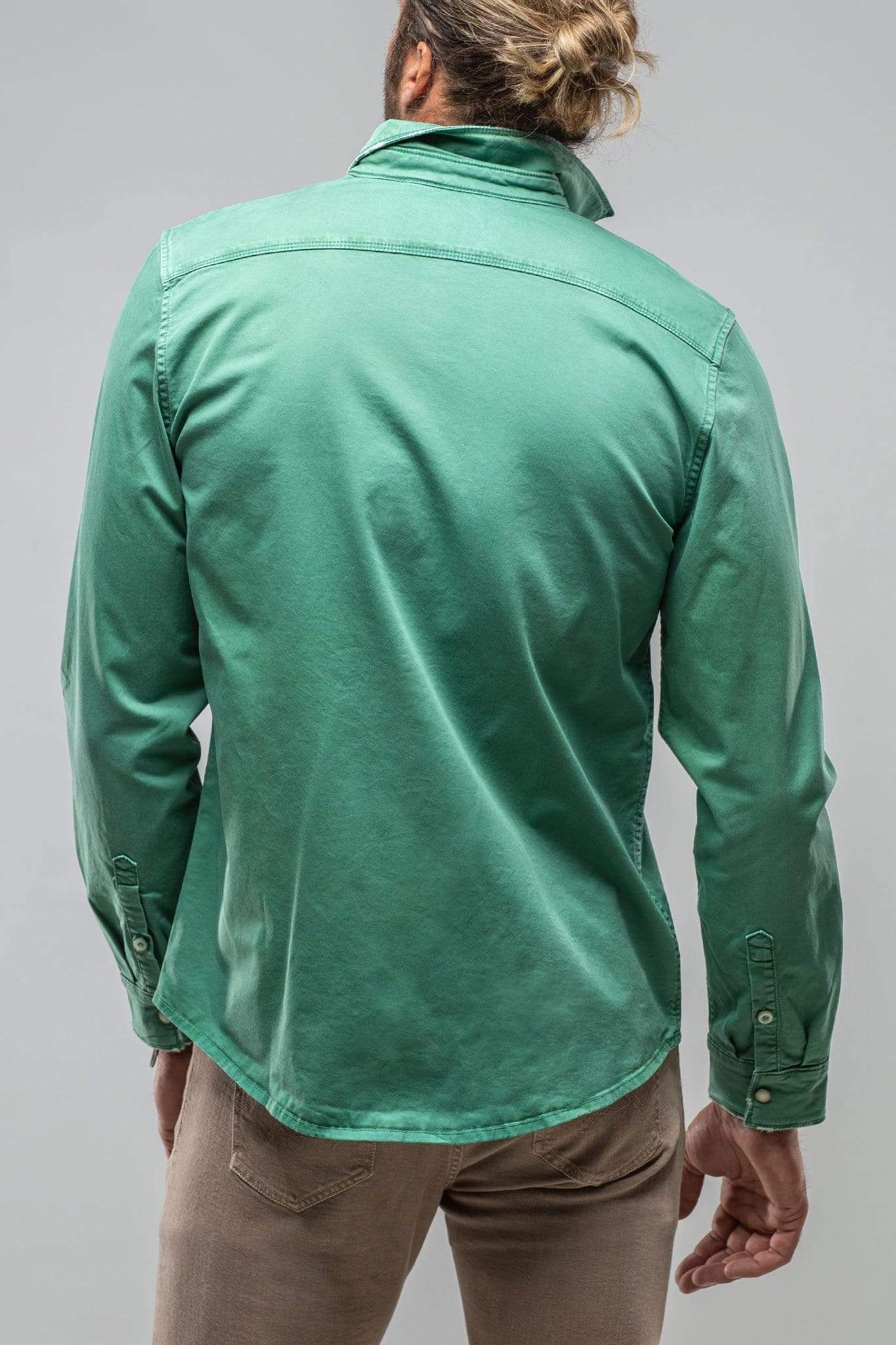 Axel's Premium Denim Cassidy Snap Shirt Verde Giada | Mens - Snap Shirts