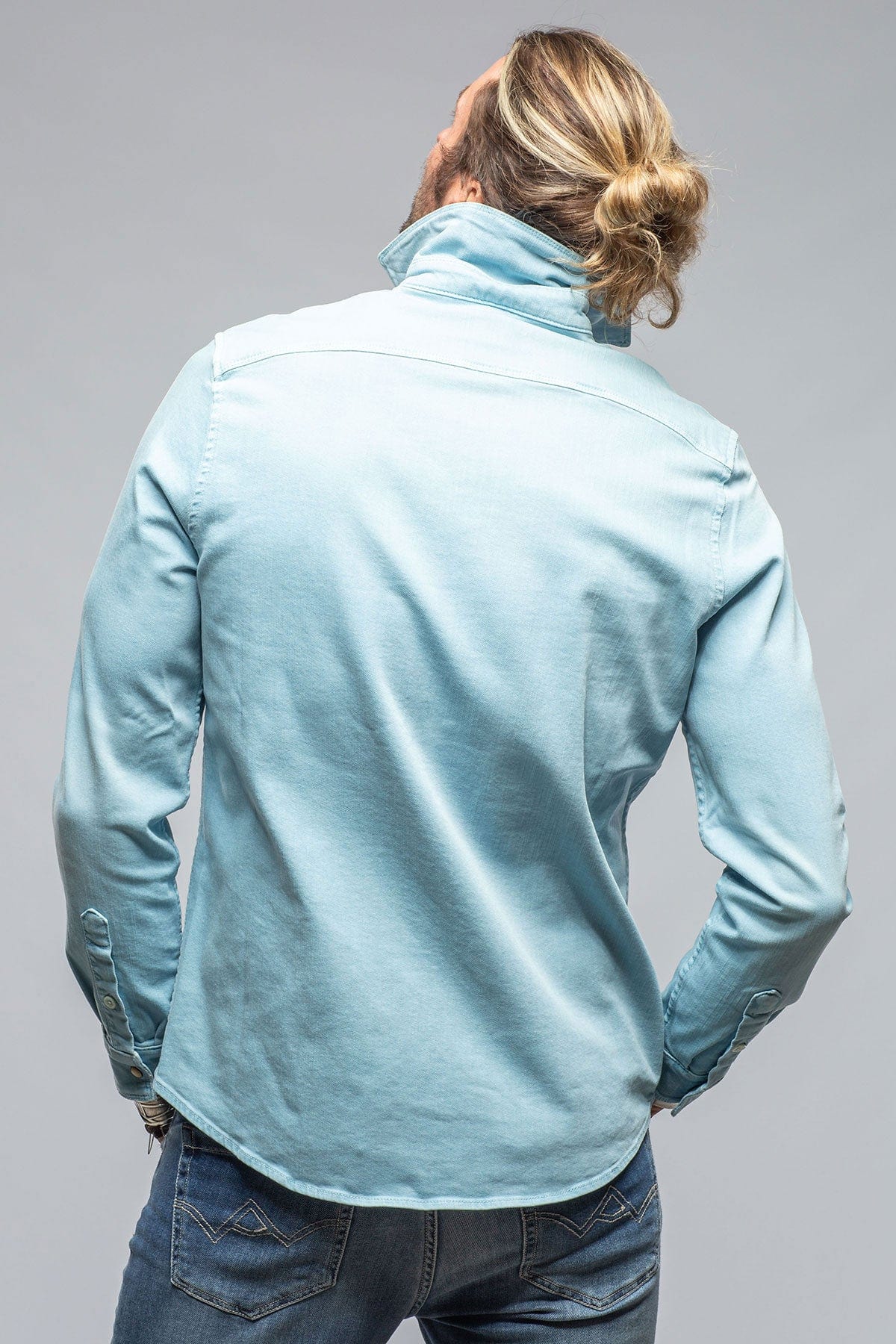 Axel's Premium Denim Ranger Colored Denim Snap Shirt In Pervinka | Mens - Snap Shirts