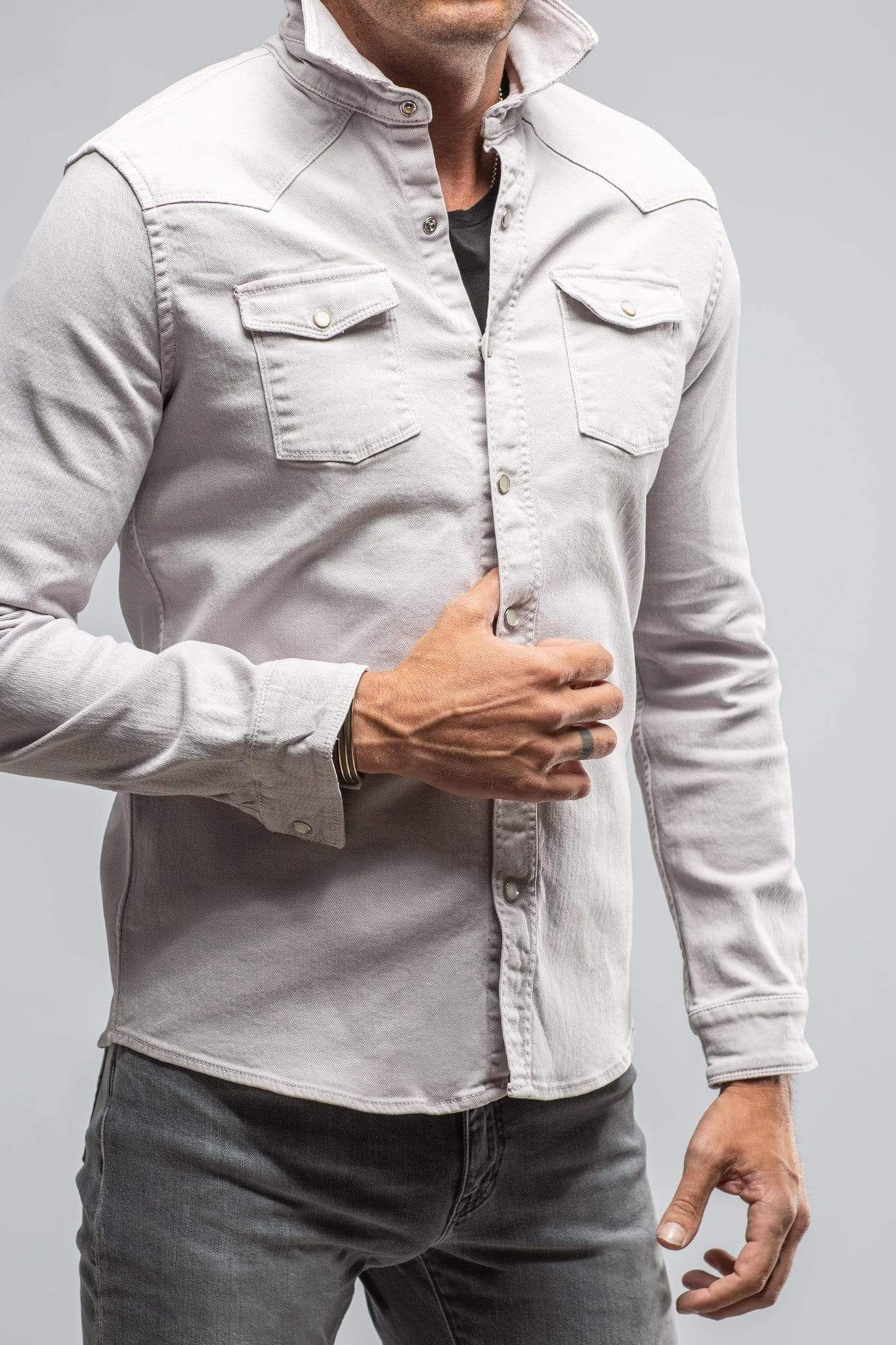 Ranger Colored Denim Snap Shirt In Hickory Root - AXEL'S